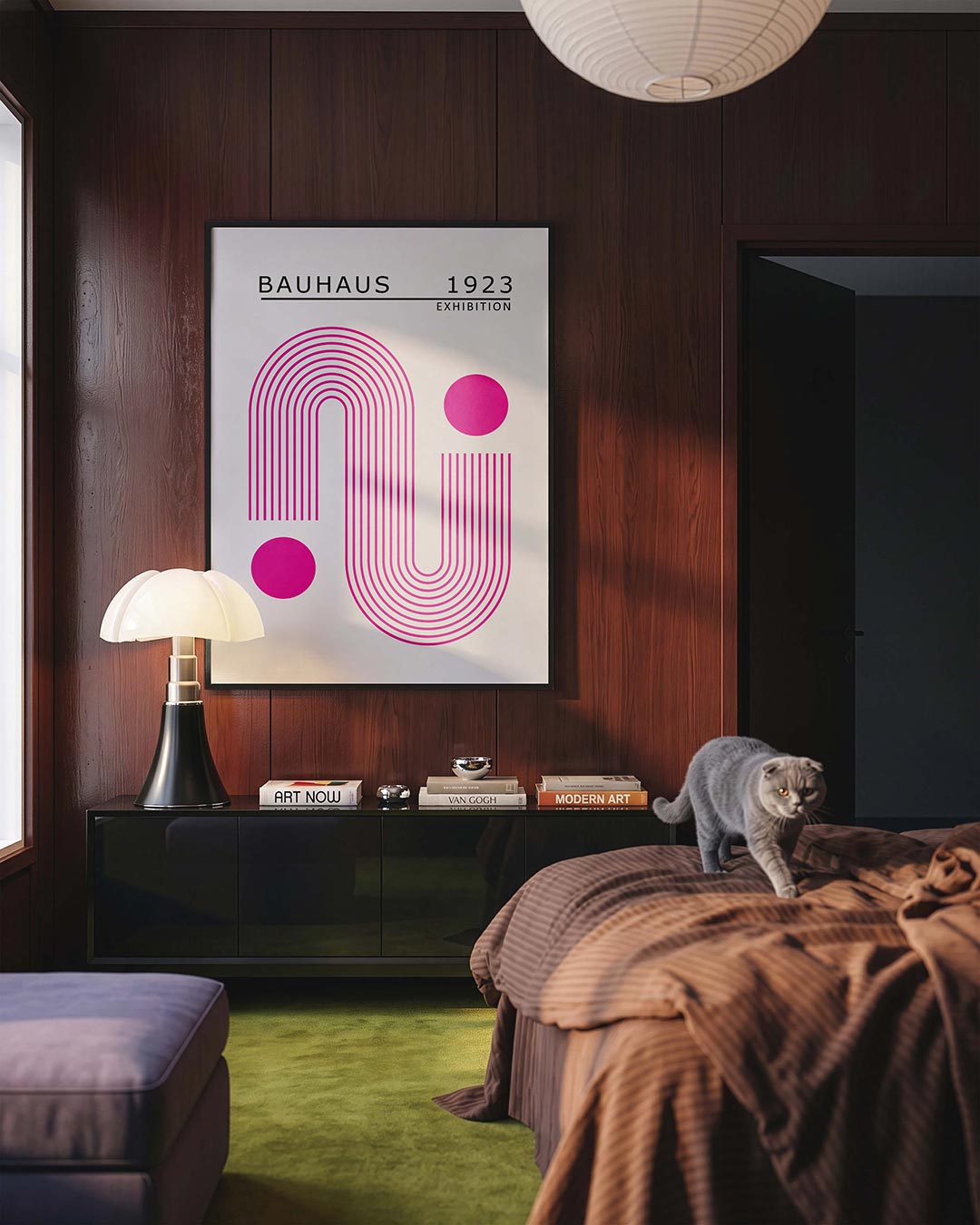 Lijnen en cirkel Poster