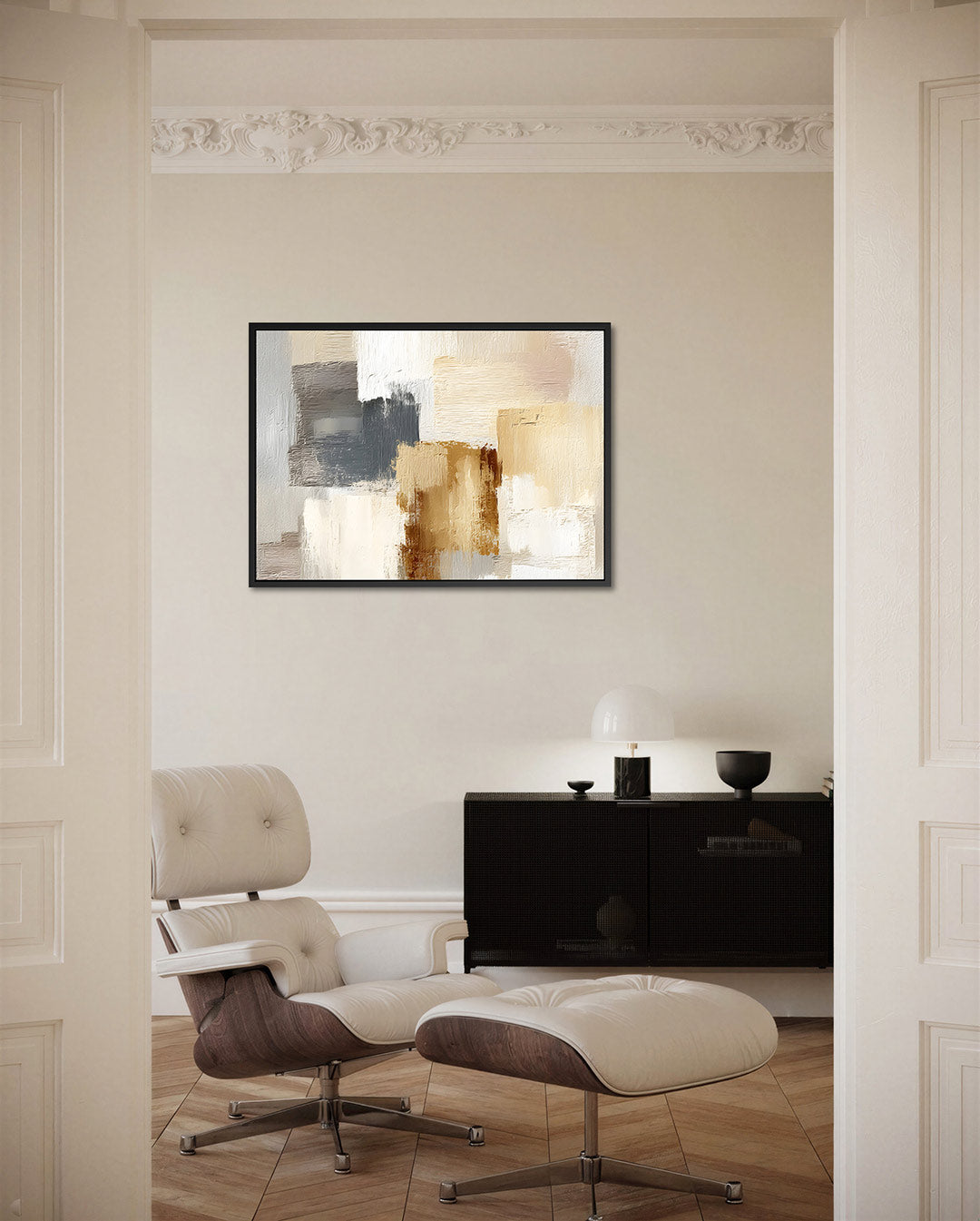 Gelaagde kleurvlakken Kunstwerk