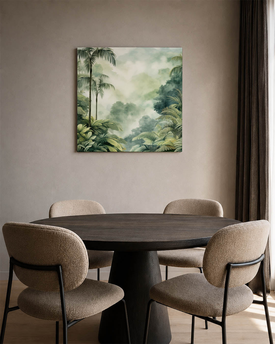 Tropisch boslandschap Kunstwerk