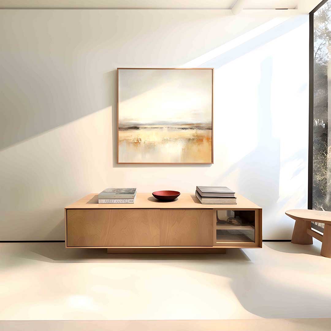 Landschap in beige Poster