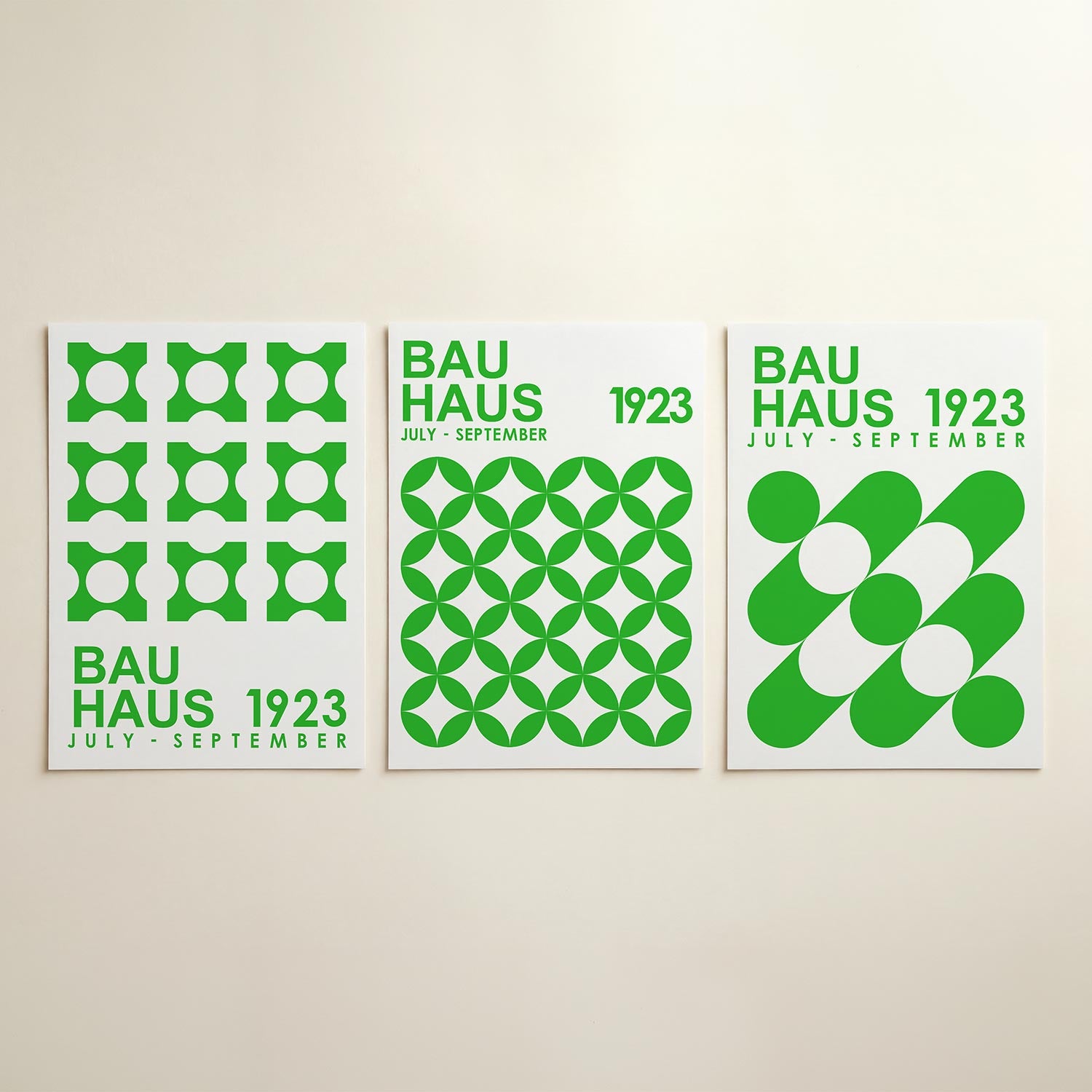 Groene cirkelpatronen Posterset