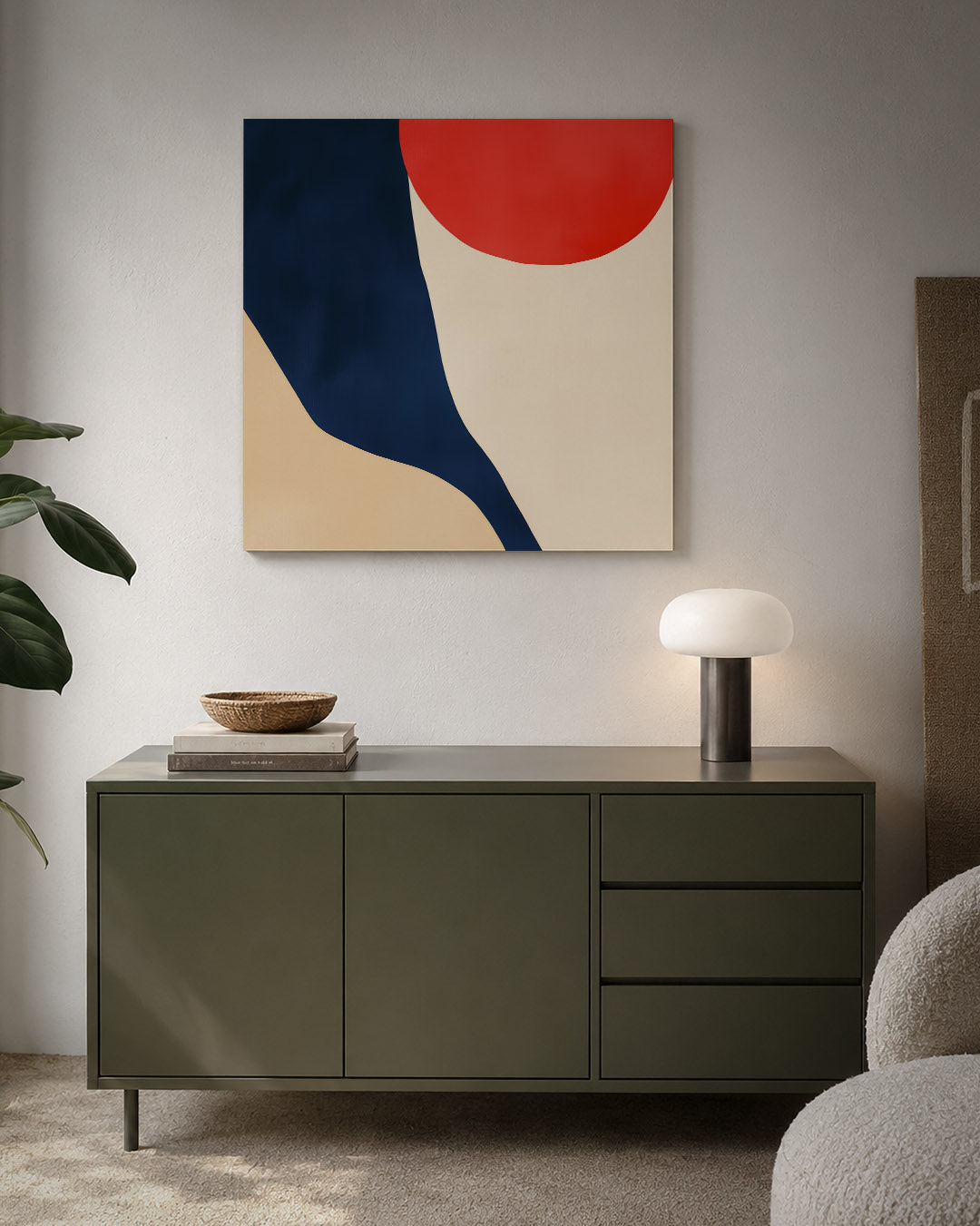 Vloeiende vormen compositie Kunstwerk
