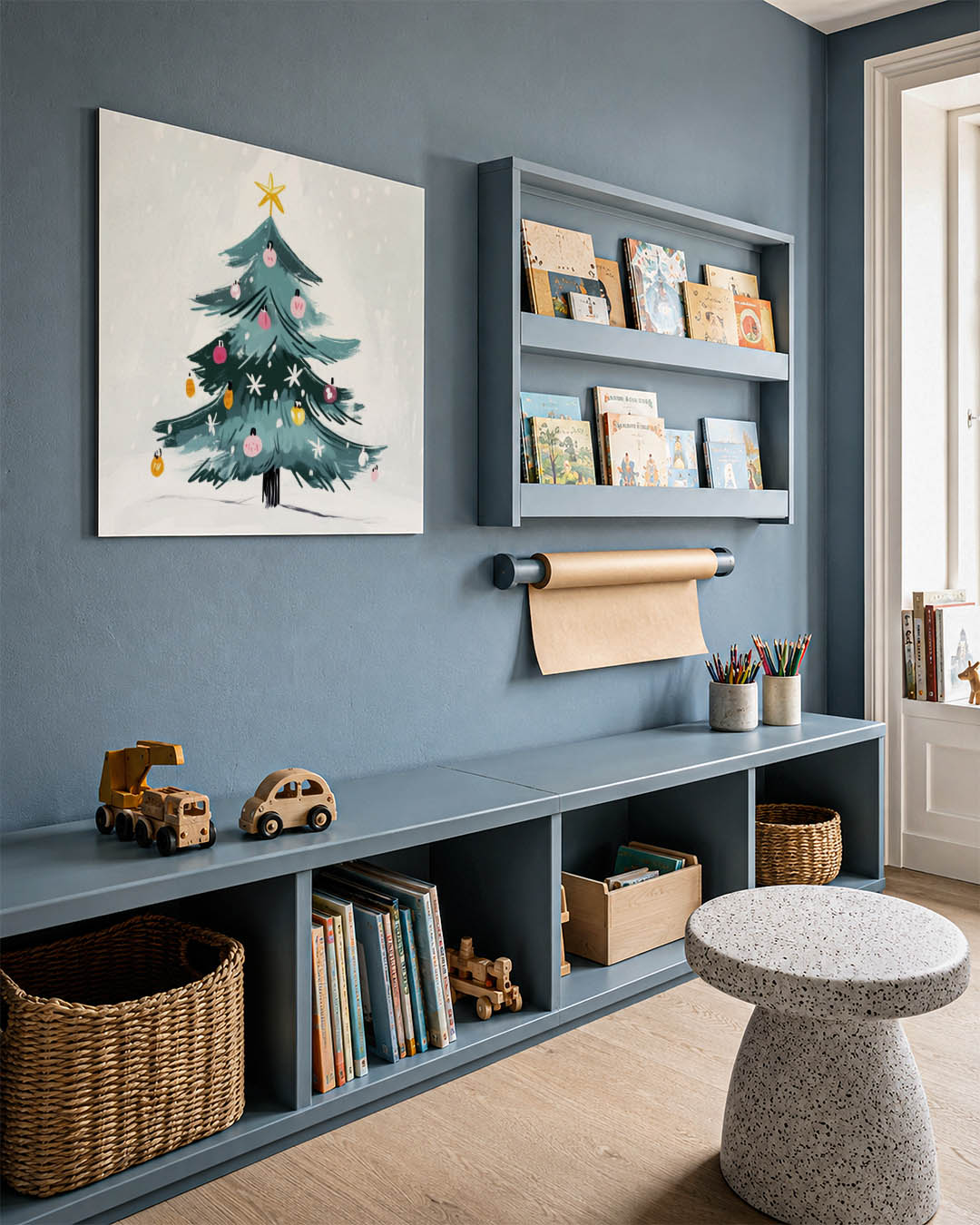 Kleurrijke kerstboom Kunstwerk