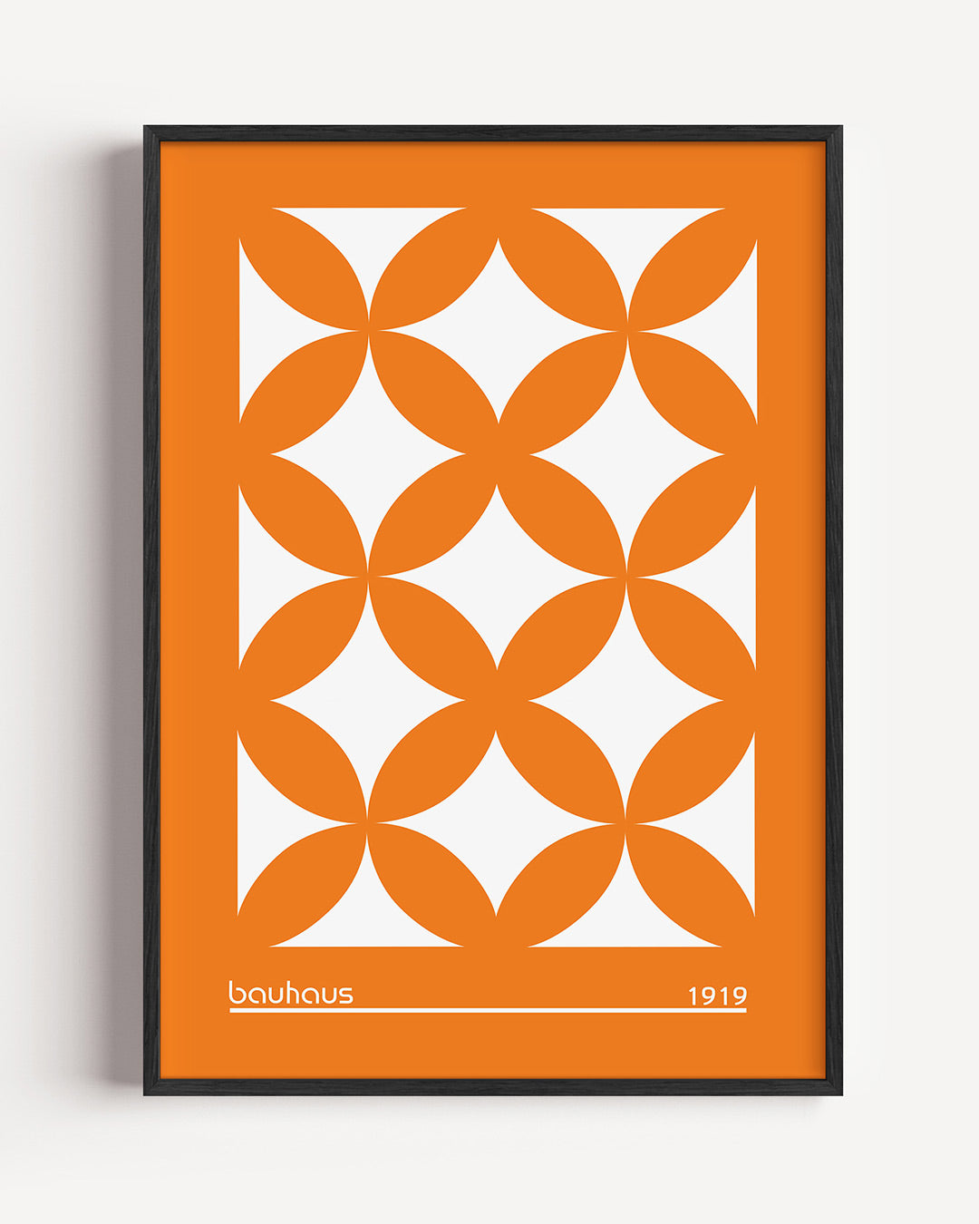 Oranje cirkelpatroon Poster