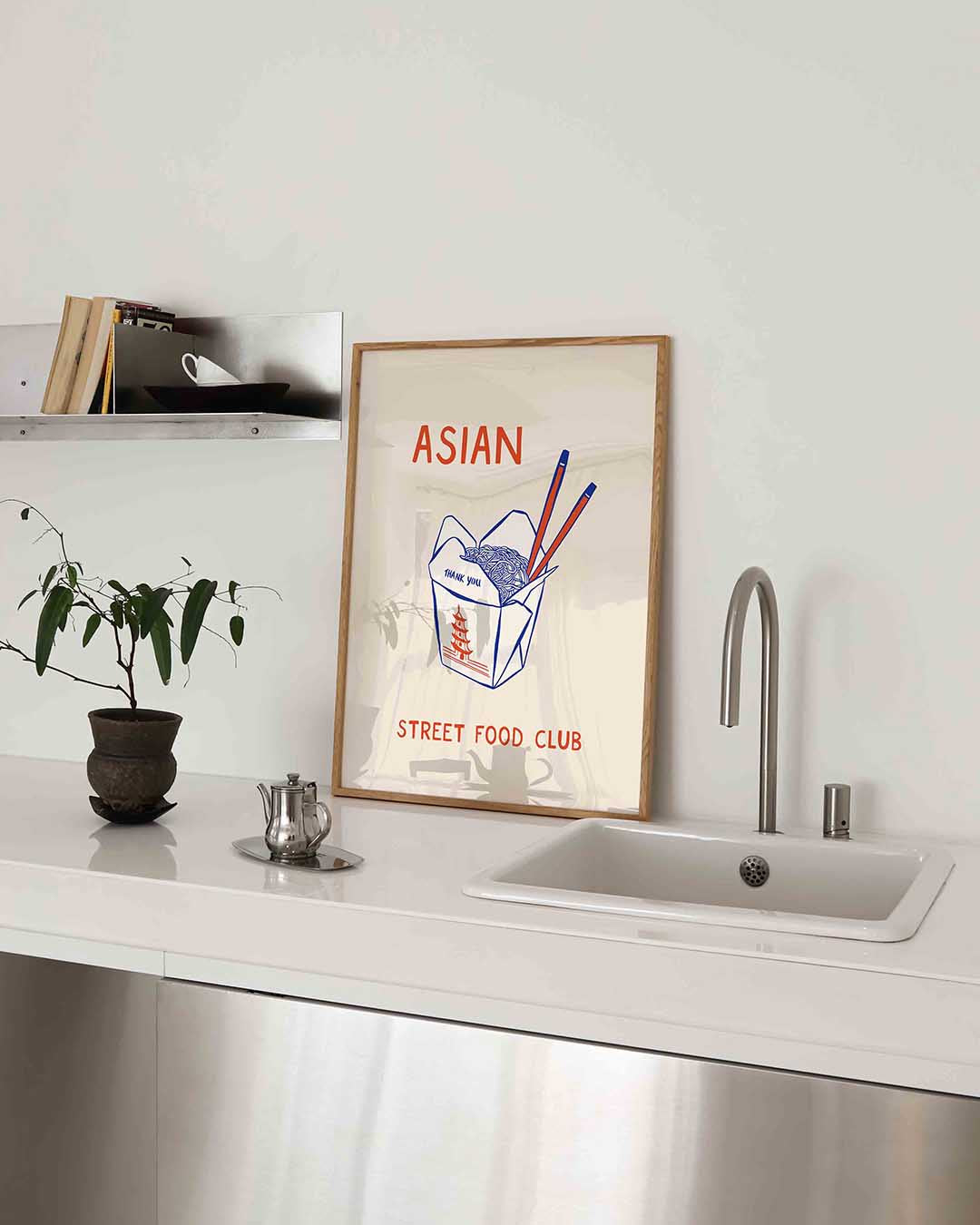 Aziatische street food club Poster