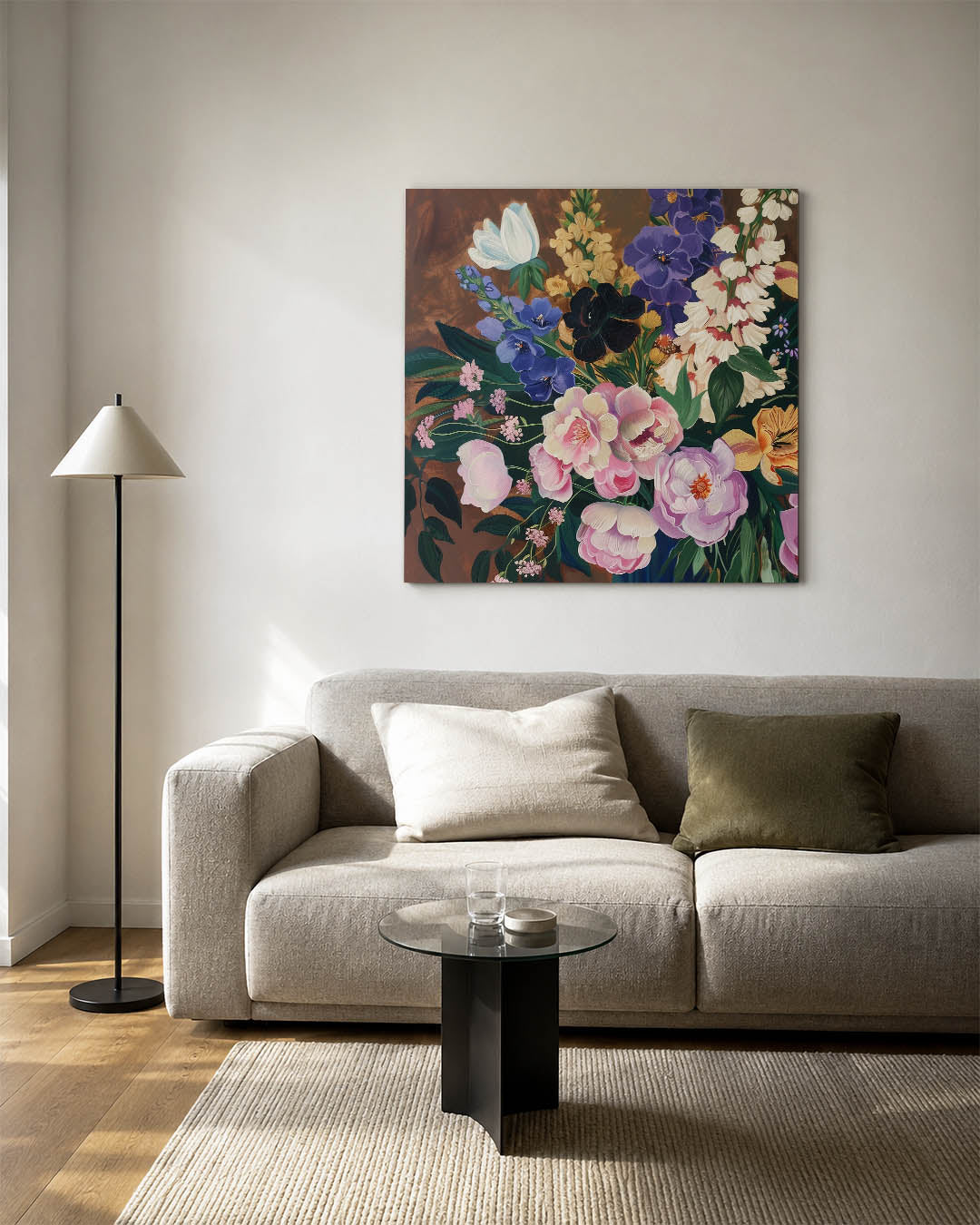 Bloemrijke compositie Kunstwerk