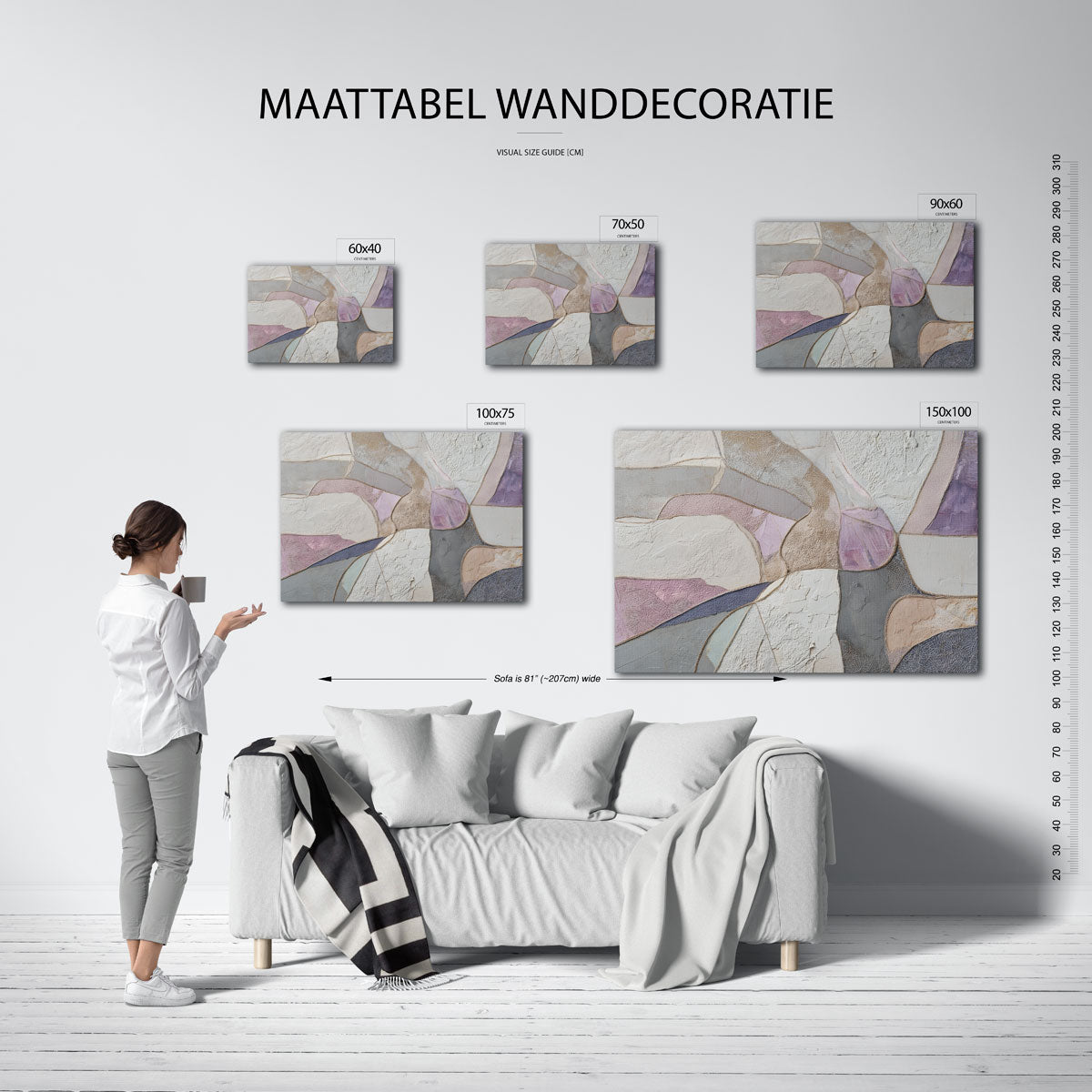 Organische vormen compositie Kunstwerk