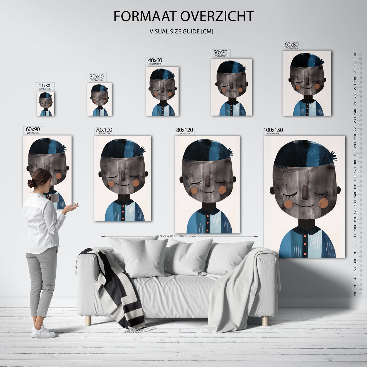 Lachend gezicht Poster