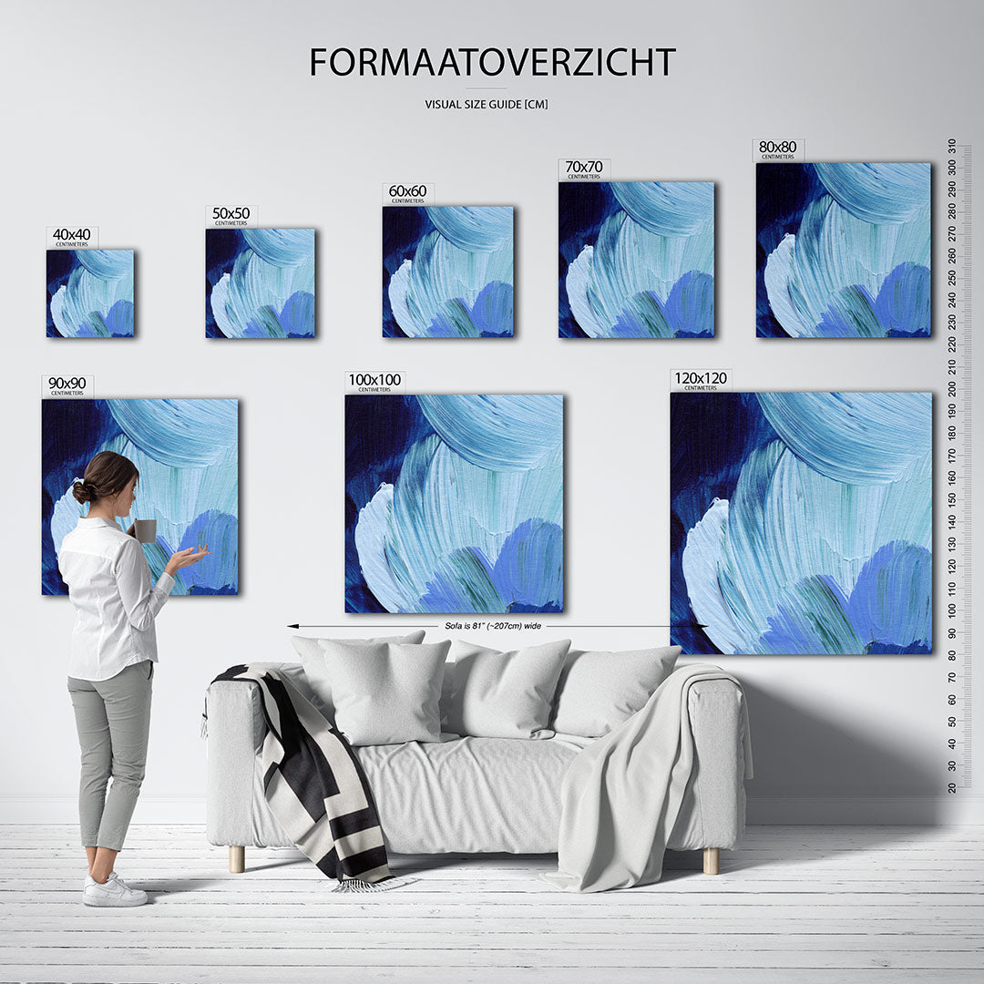 Dynamische kleurvlakken Kunstwerk