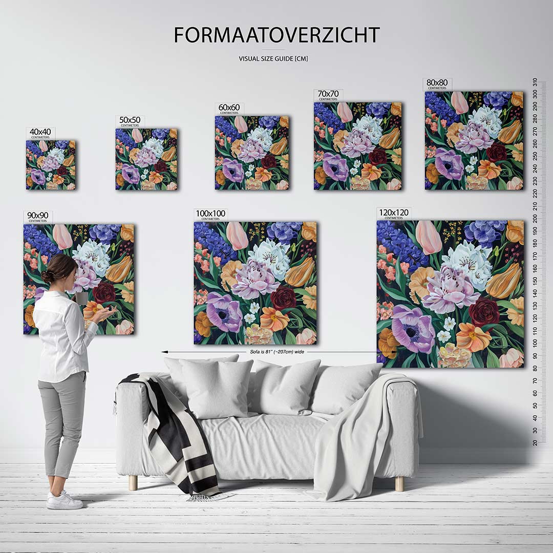 Bloemenexplosie Kunstwerk