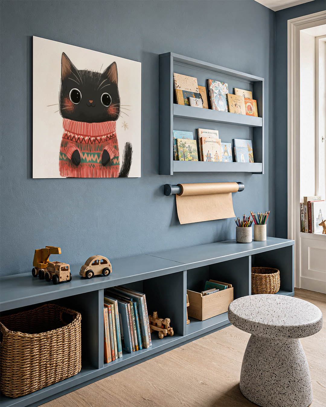 Schattige kat illustratie Kunstwerk