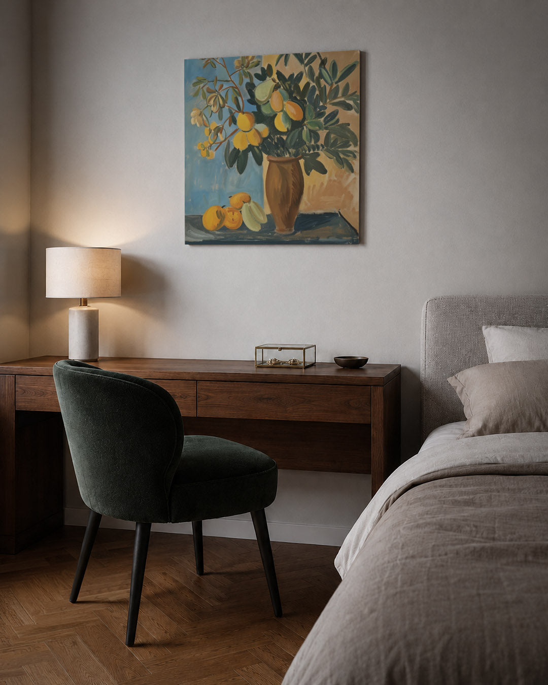 Fruit en bladeren Kunstwerk