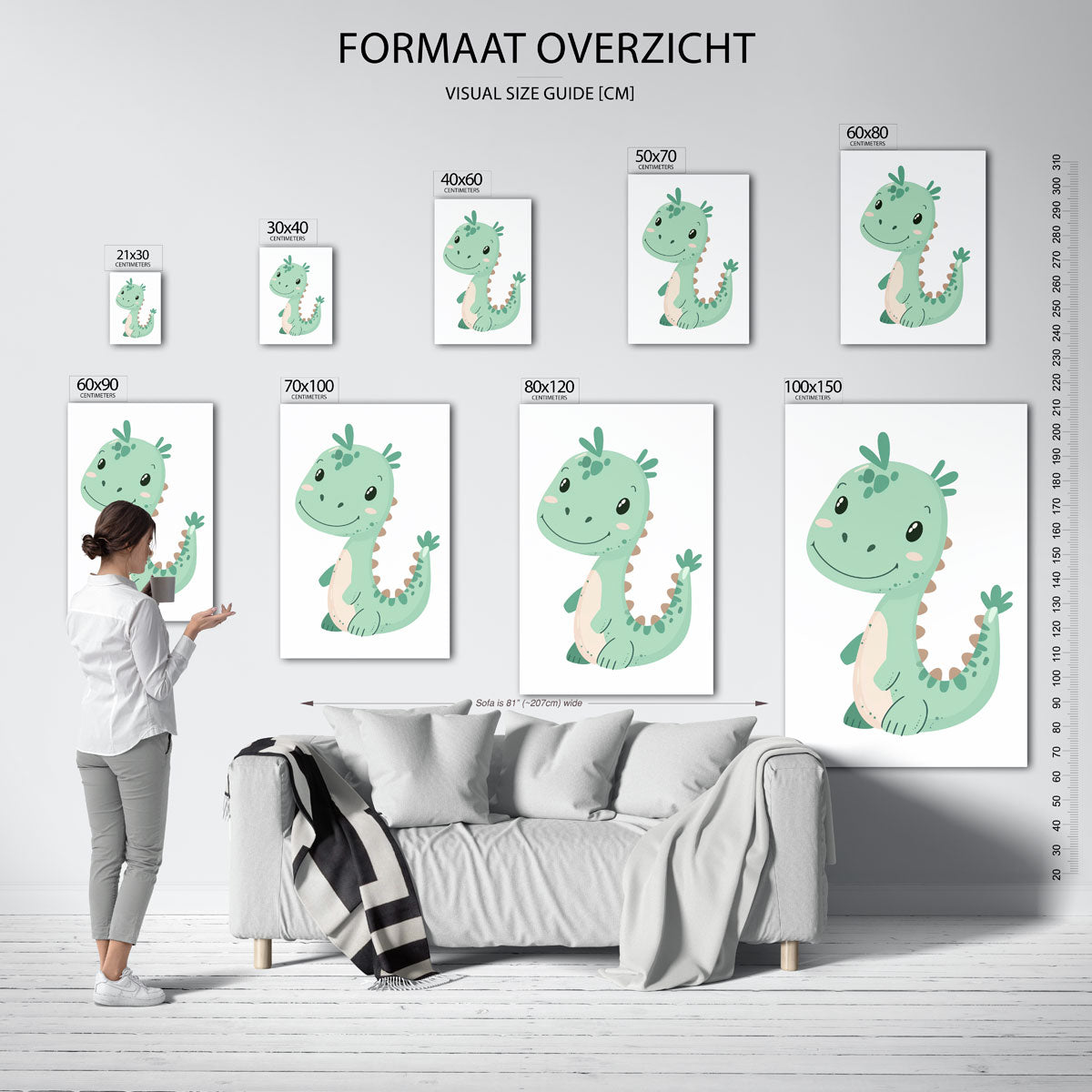 Groene dinosaurus Poster