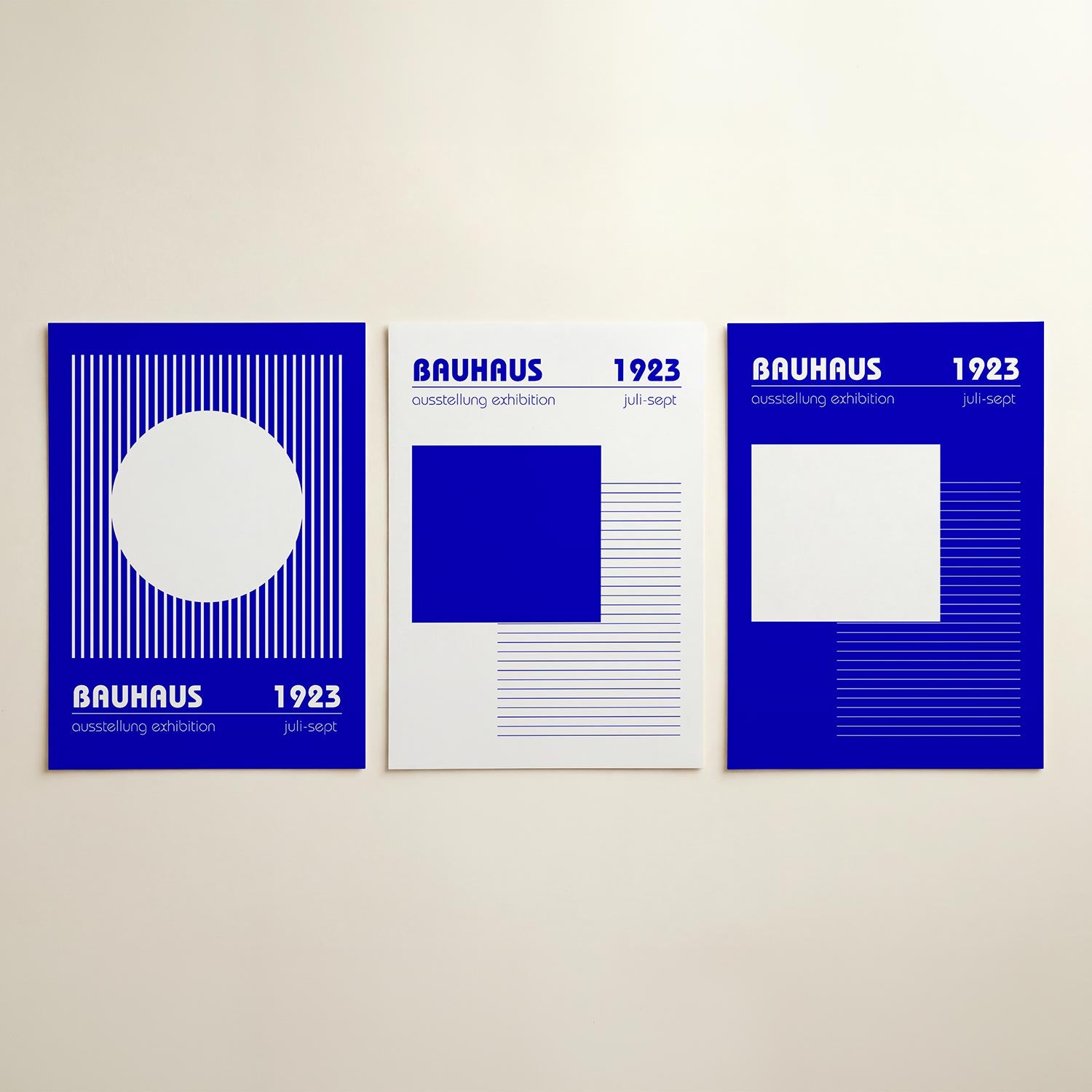 Lijnen en cirkel Posterset