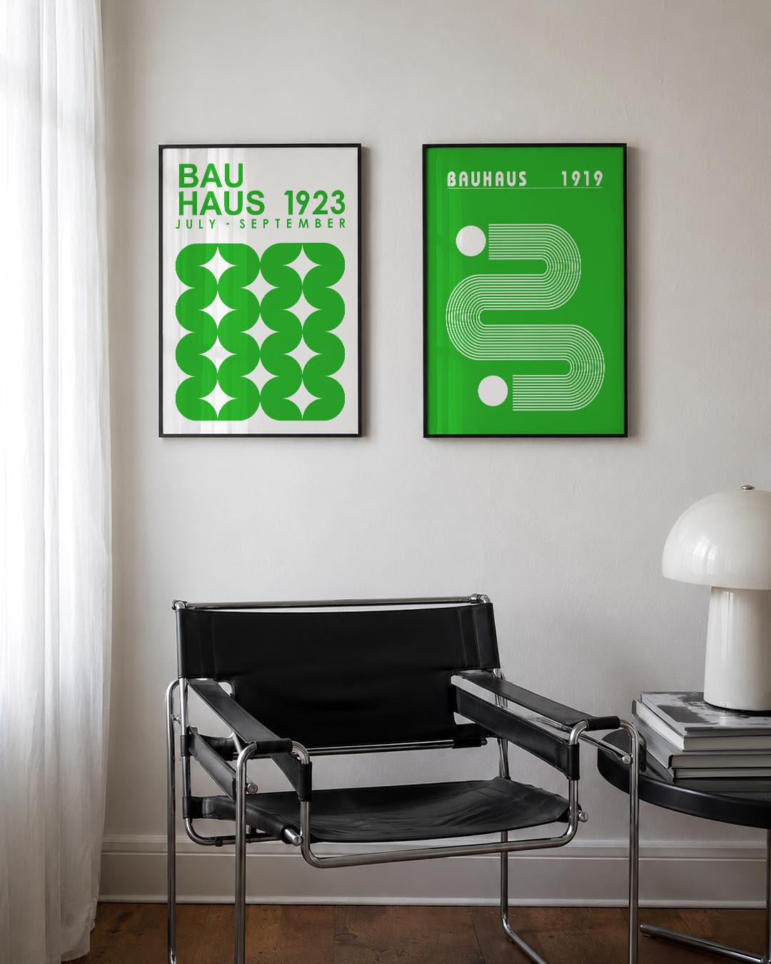 Groene vormritme Posterset
