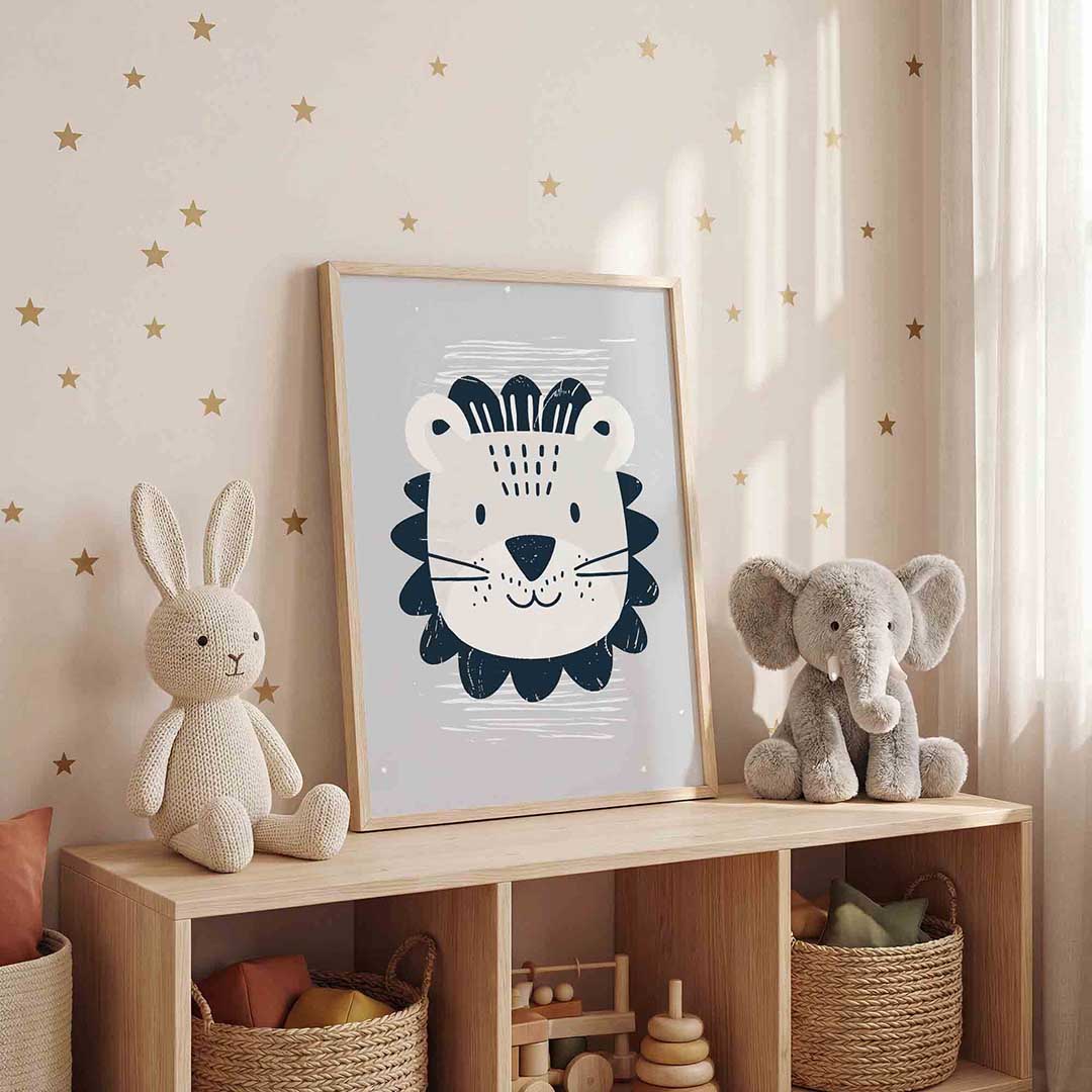 Leeuw gezicht Poster