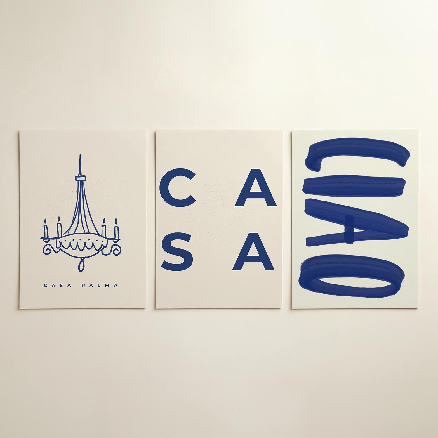 Lijnenspel kroonluchter Posterset