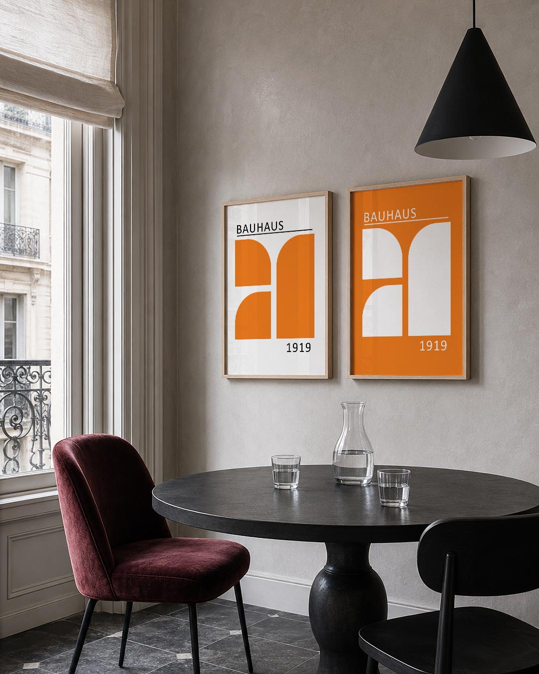 Oranje vlakverdeling Posterset