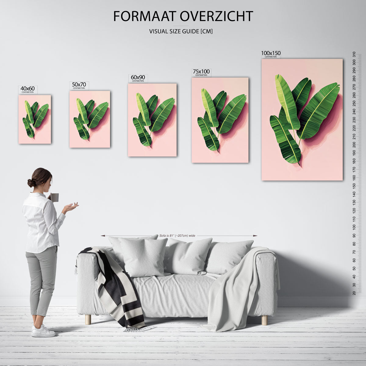 Groene bladeren Kunstwerk