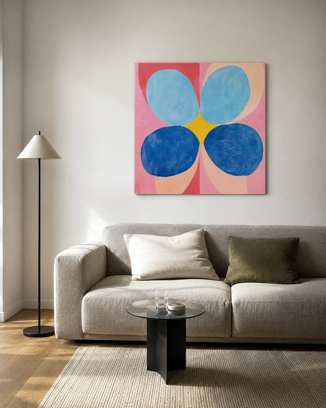 Vormenspel met kleuren Kunstwerk