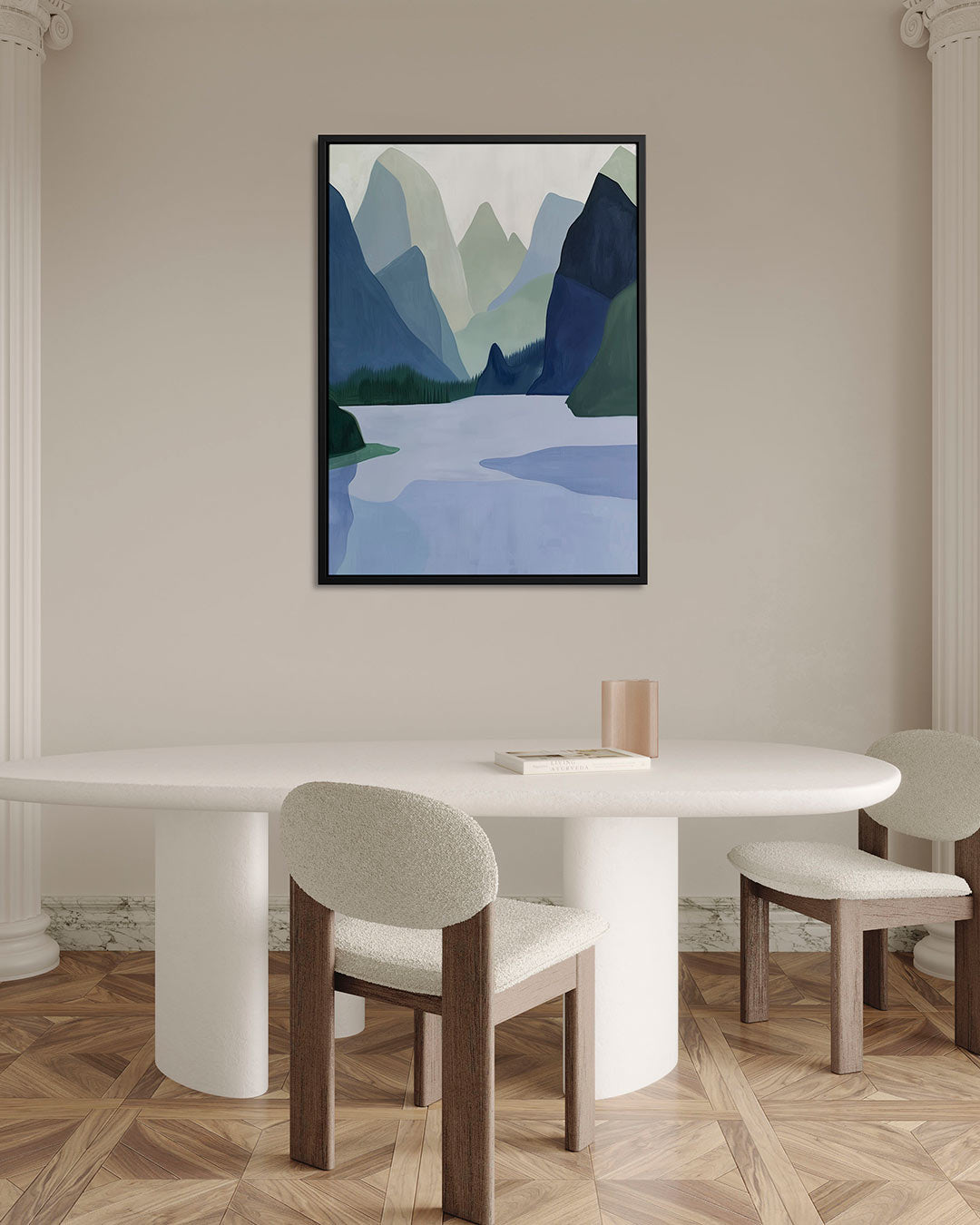 Serene berglandschap Kunstwerk