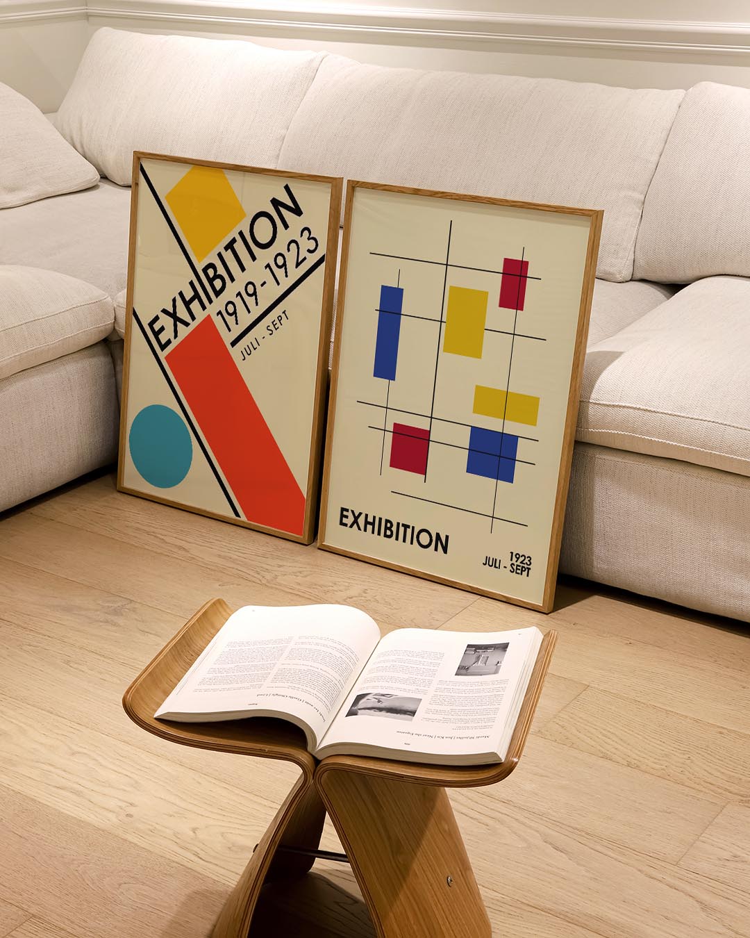 Kleurrijke lijnen Posterset
