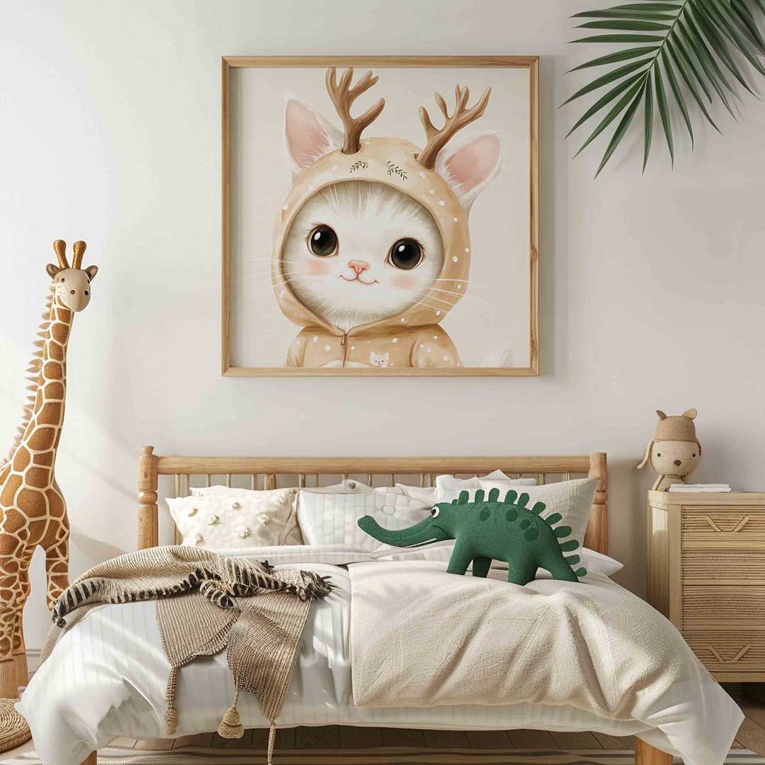 Kat met gewei Poster
