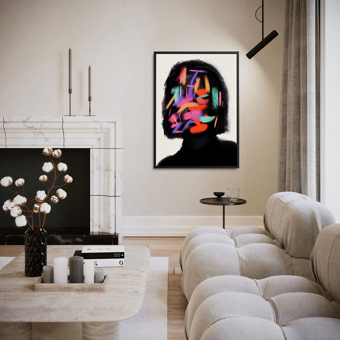 Kleurrijke vormen Kunstwerk