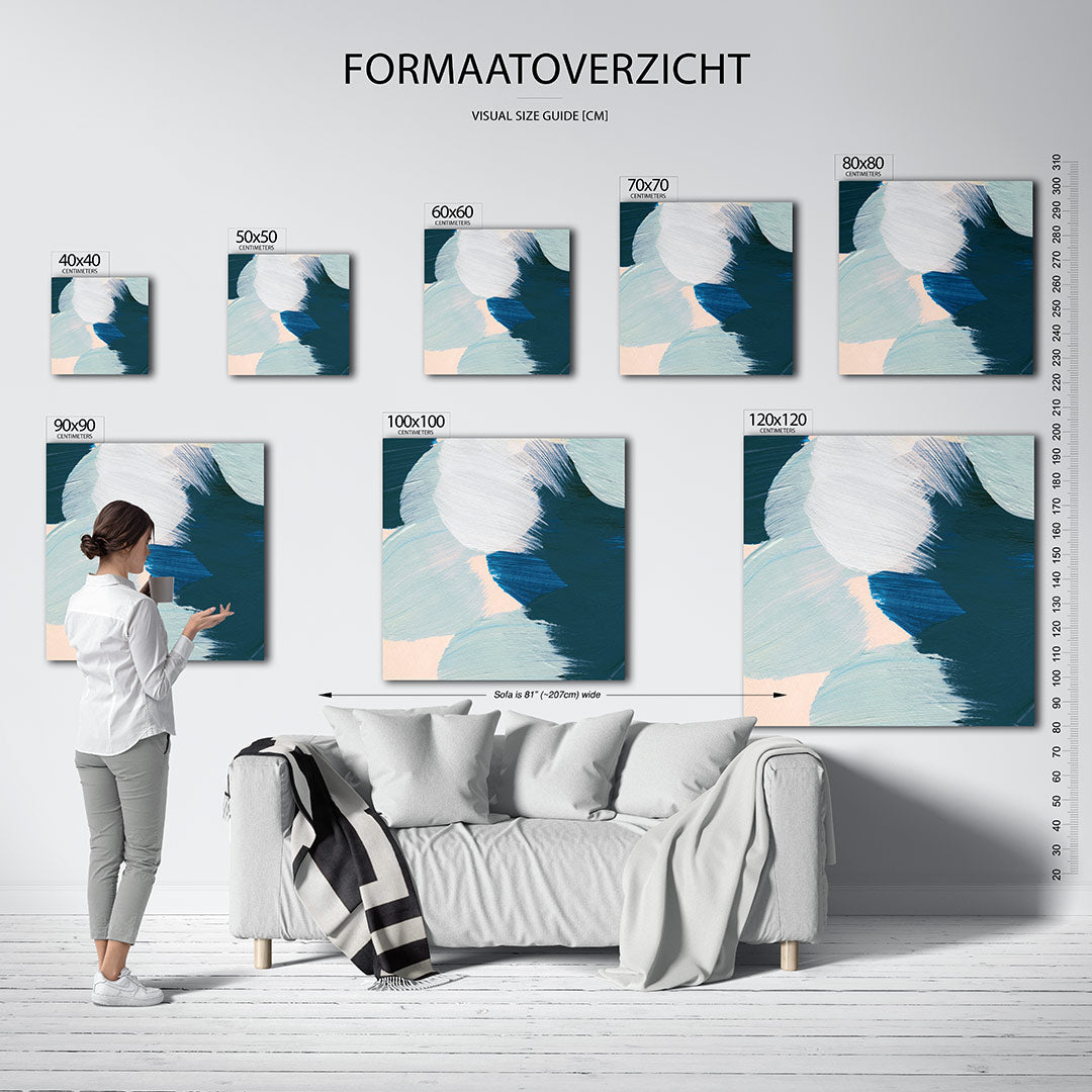 Dynamische kleurencompositie Kunstwerk