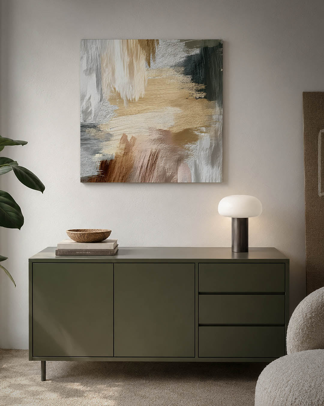 Organische penseelstreken Kunstwerk