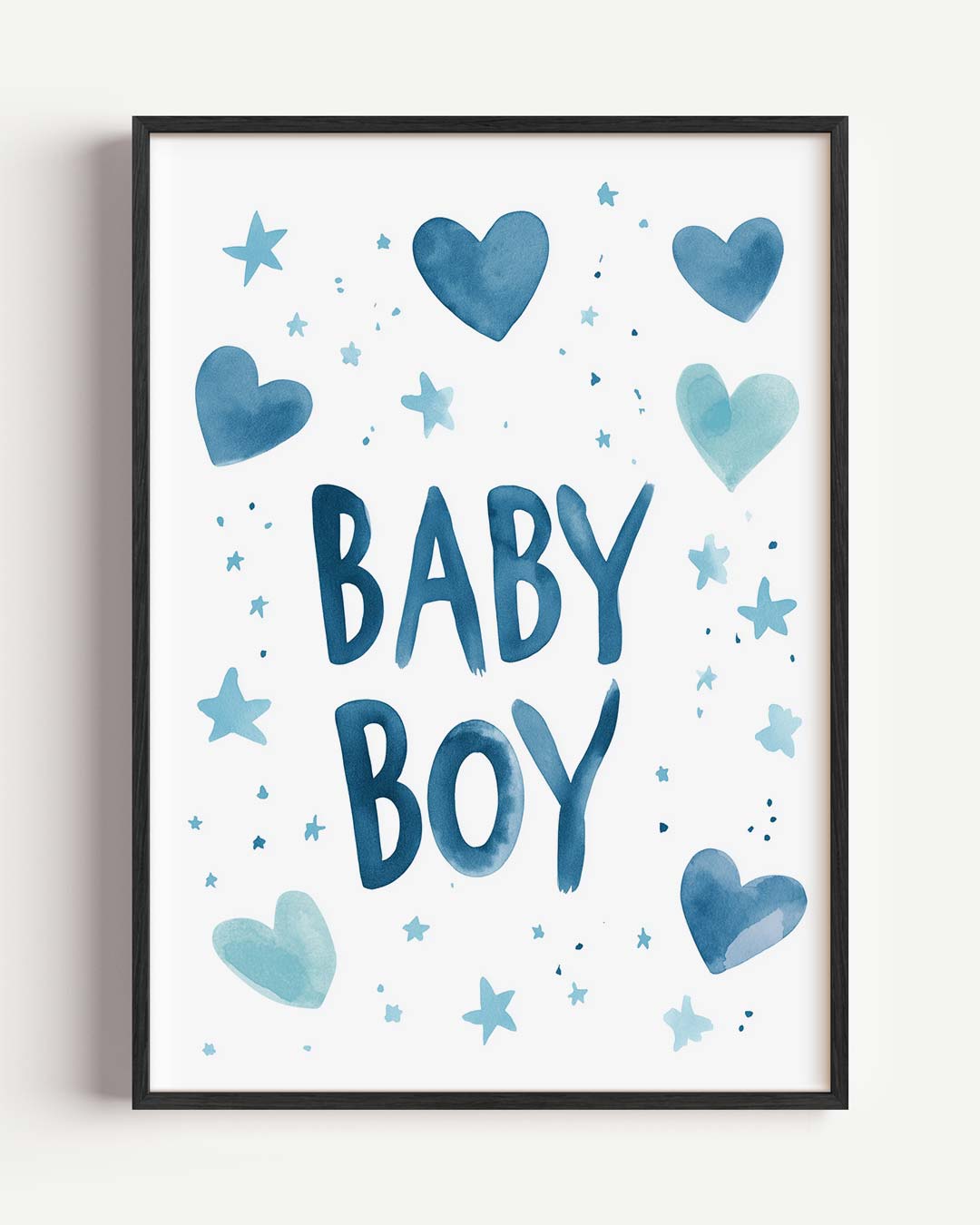 Liefdevolle Baby Jongen Poster-WallArtistic