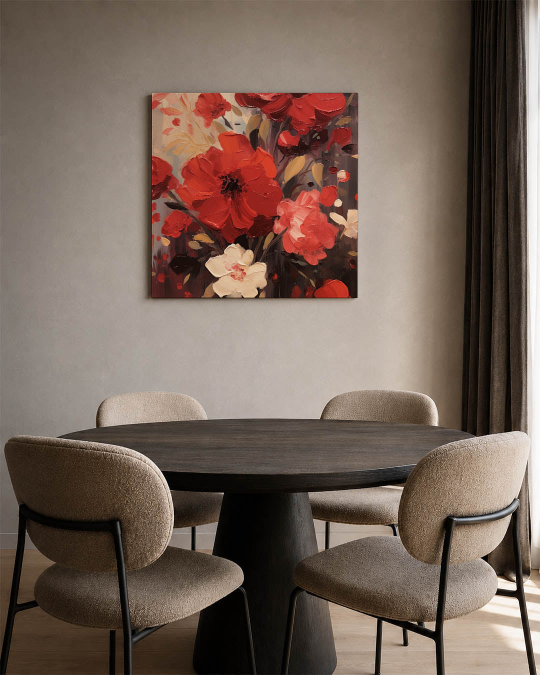 Expressieve bloemen Kunstwerk