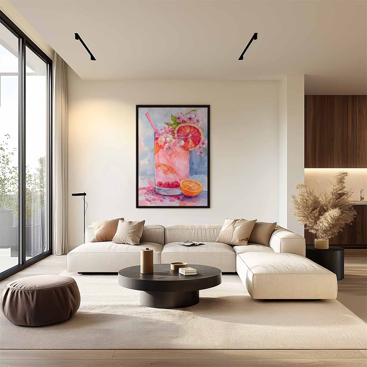 Verfrissende Citrus Illusie Kunstwerk-canvas-dibond-plexiglas-wanddecoratie-WallArtistic