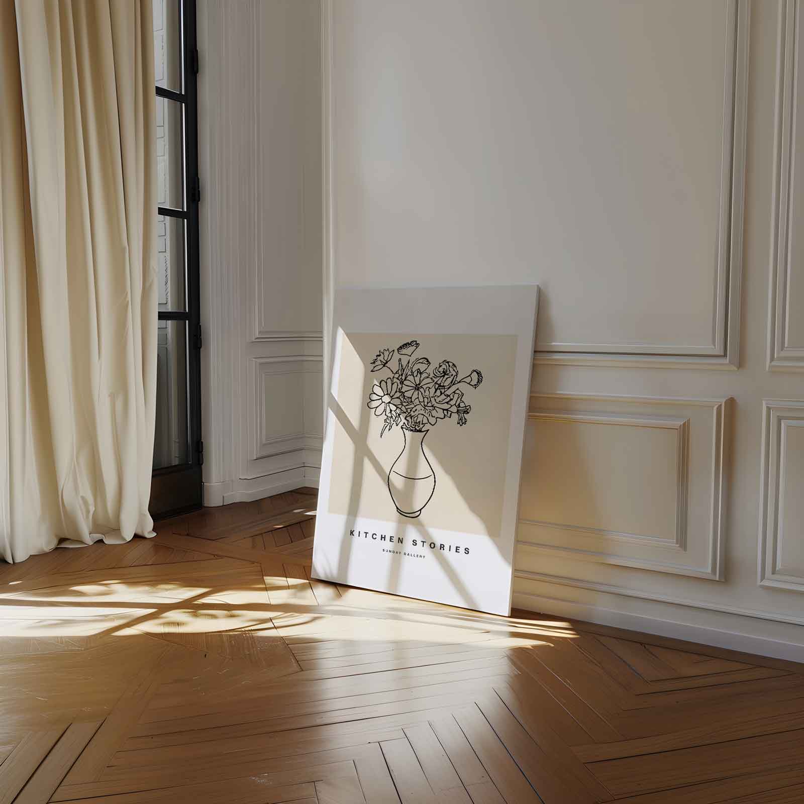 Bloemenpracht in Vaas Kunstwerk-canvas-dibond-plexiglas-wanddecoratie-WallArtistic