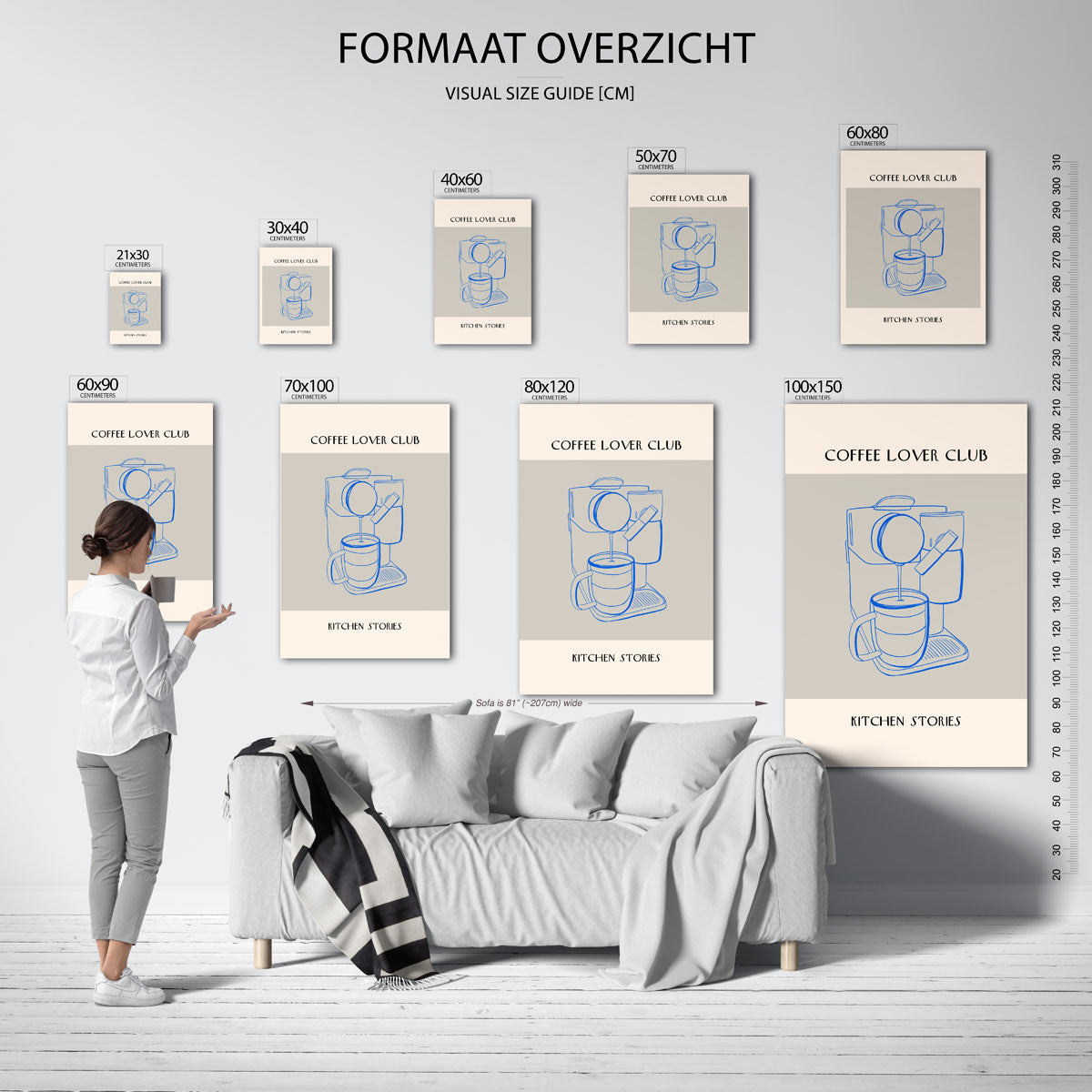 Koffiemachine schets Poster