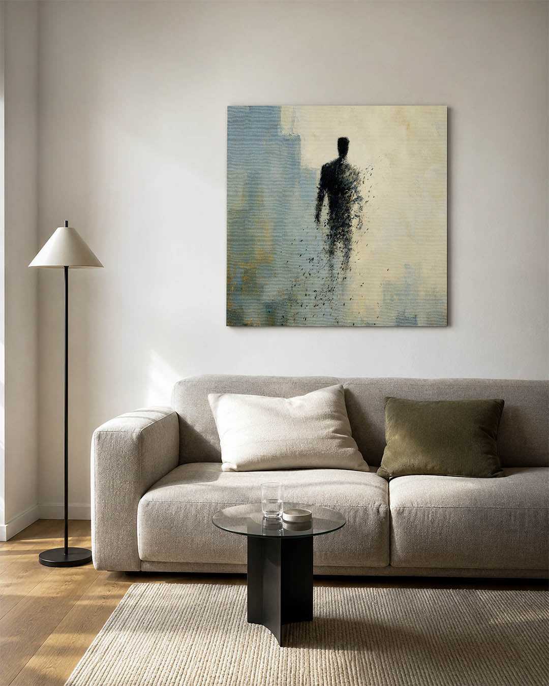 Vervagende silhouet Kunstwerk