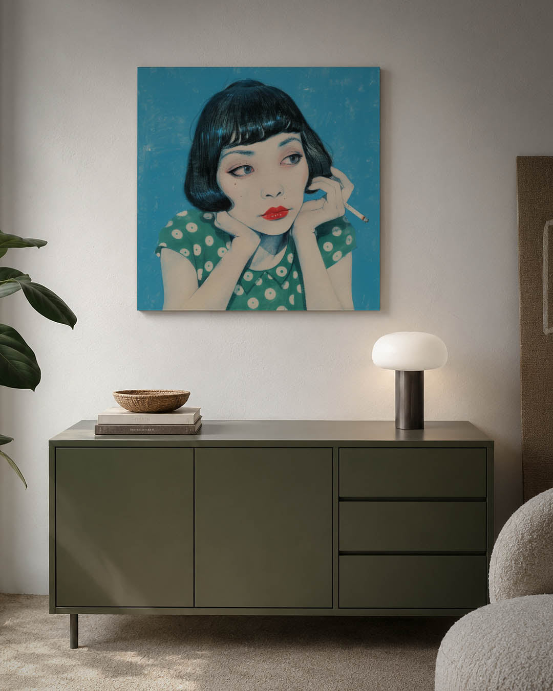 Dromerige blik Kunstwerk
