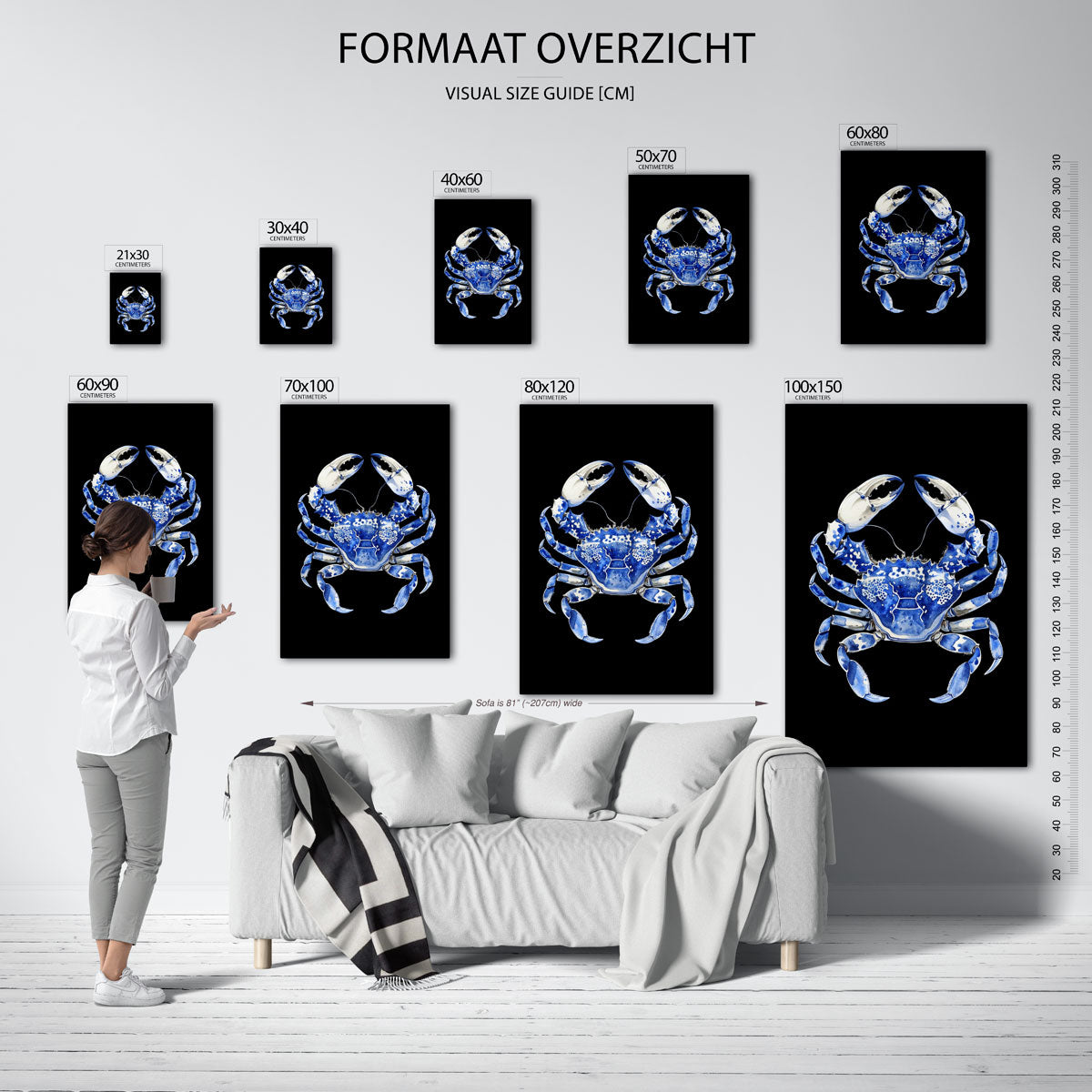 Blauwe krab Poster