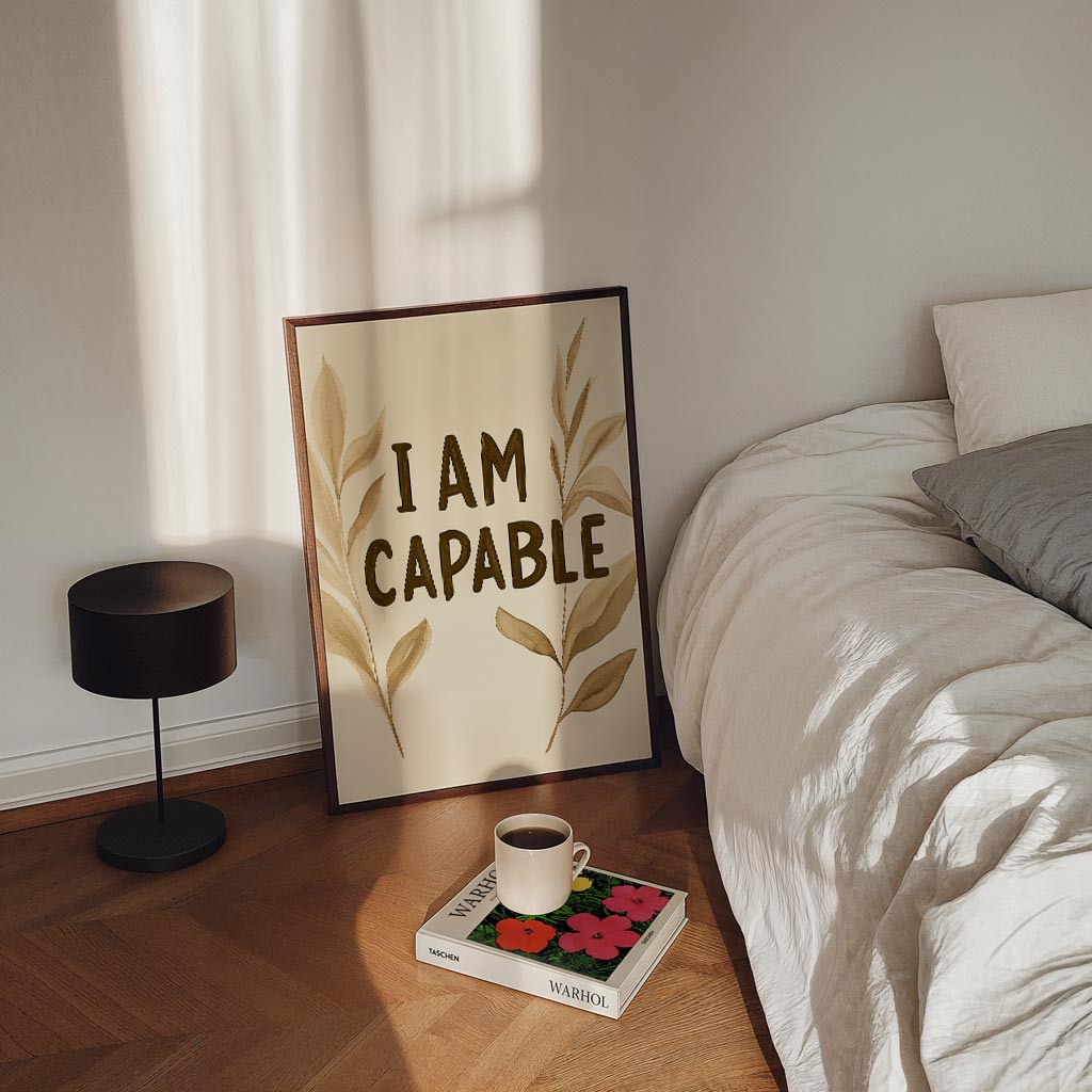 Inspirerende "I Am Capable" Poster-WallArtistic