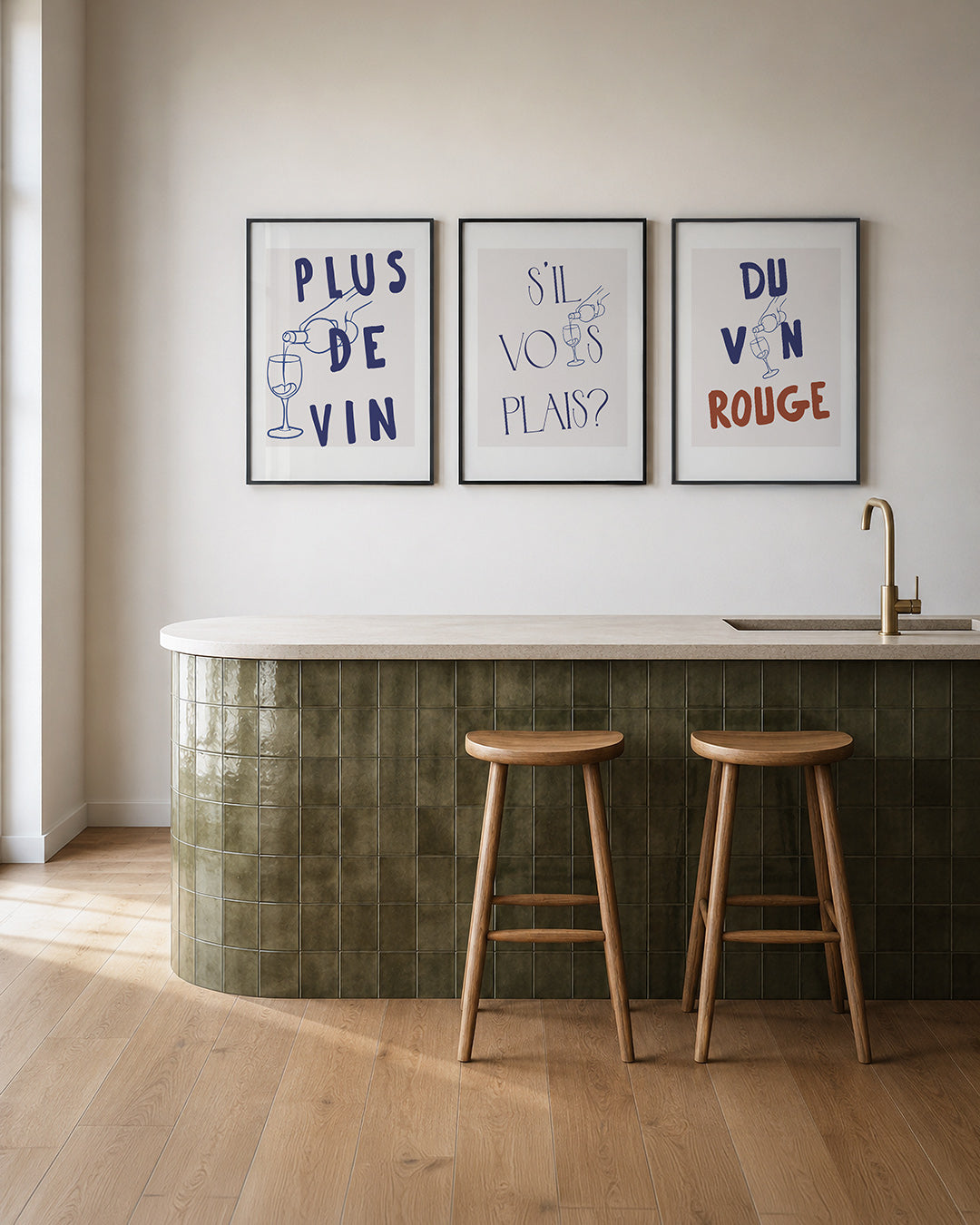 Vloeibare lijnen Posterset
