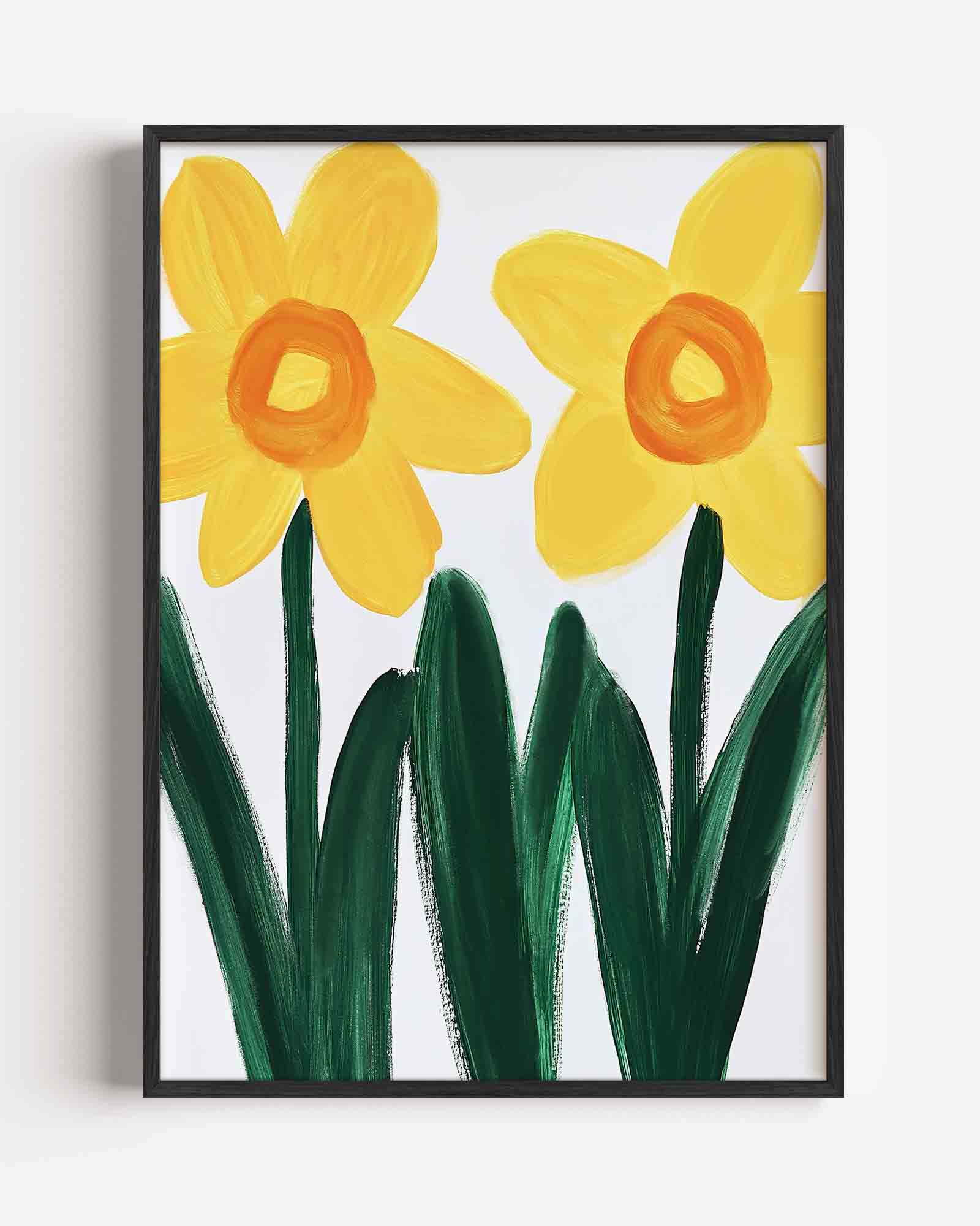 Twee gele bloemen Poster