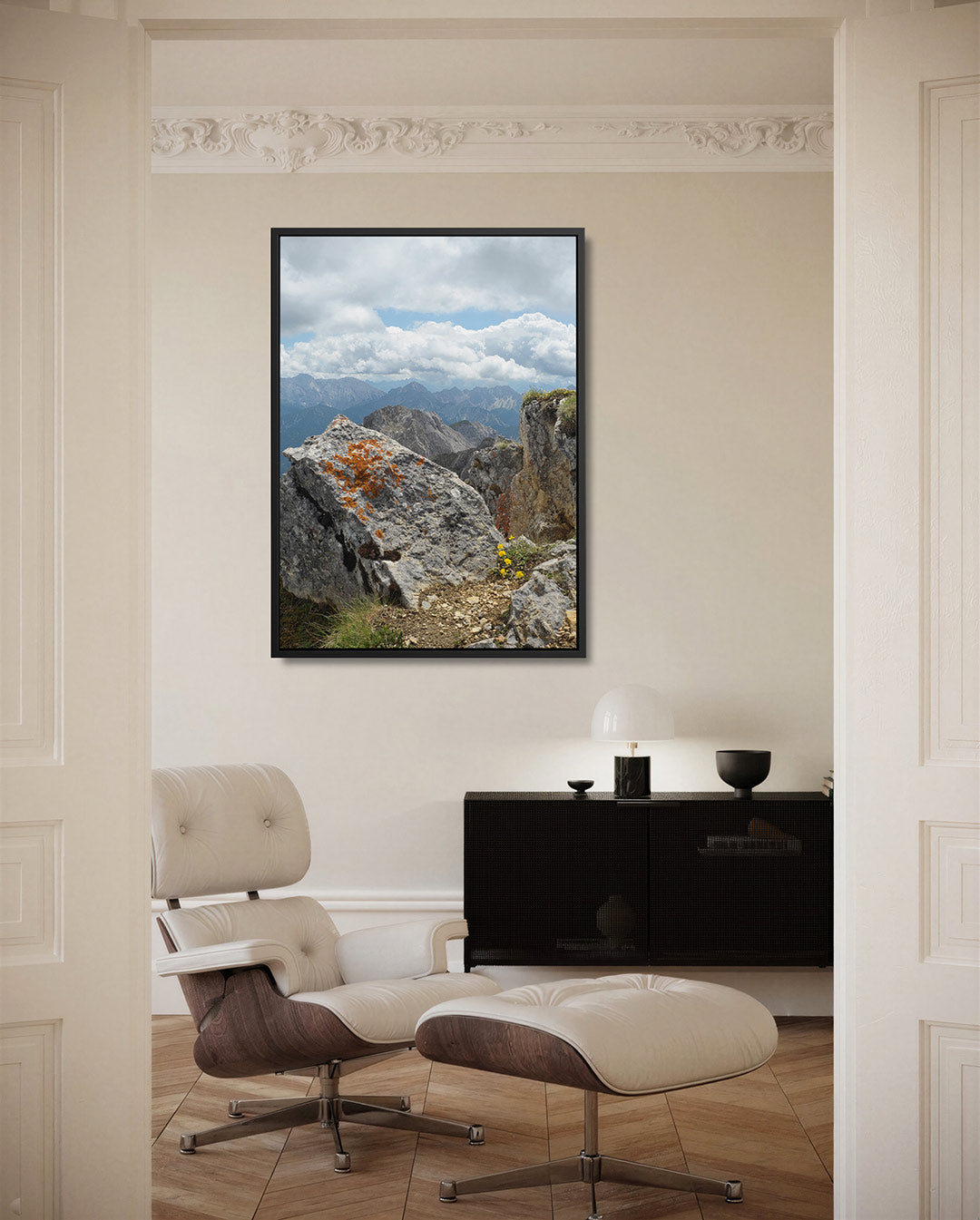 Berglandschap met rotsen Kunstwerk