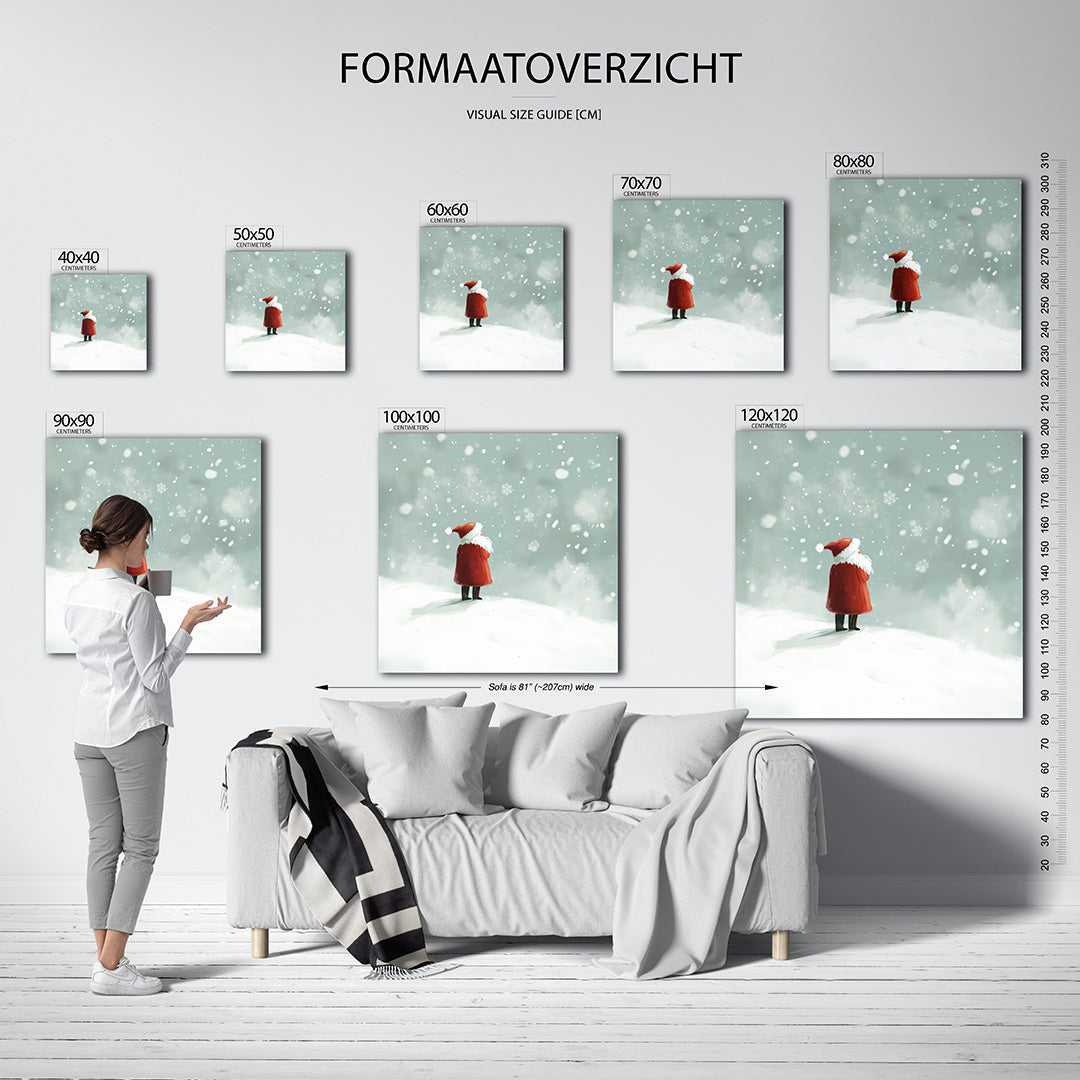 Winterlandschap met figuur Kunstwerk