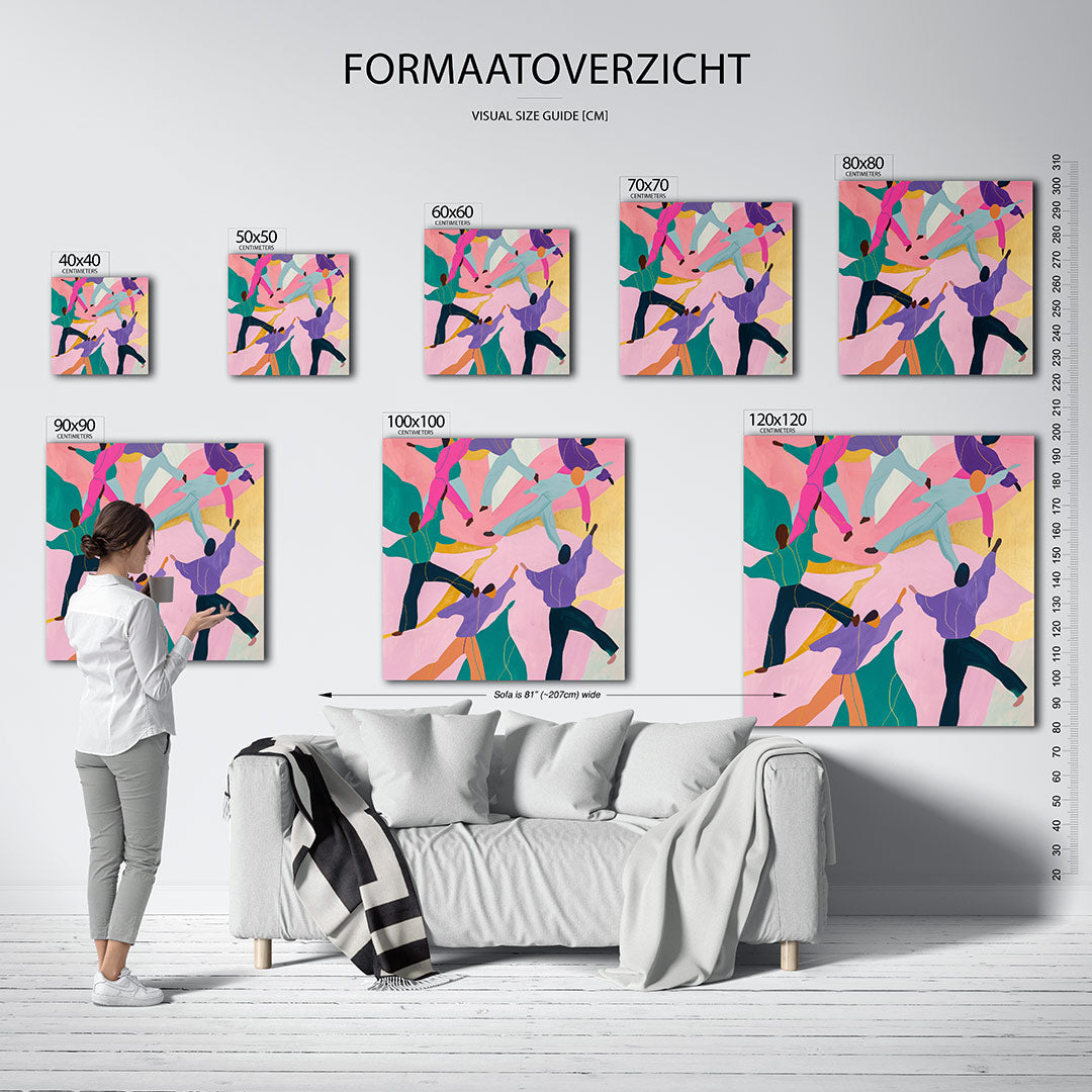 Dansende figuren Kunstwerk