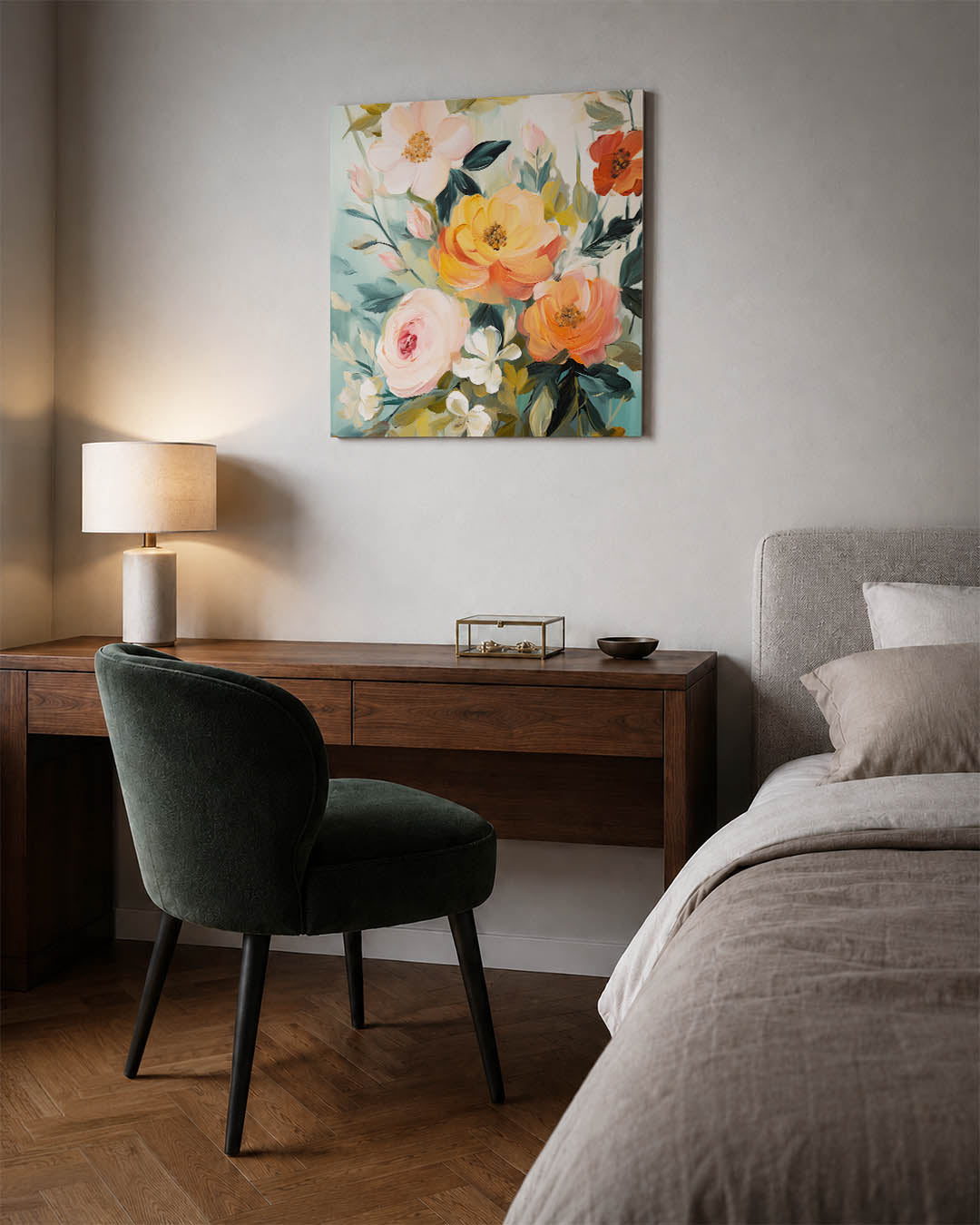 Bloemrijke compositie Kunstwerk