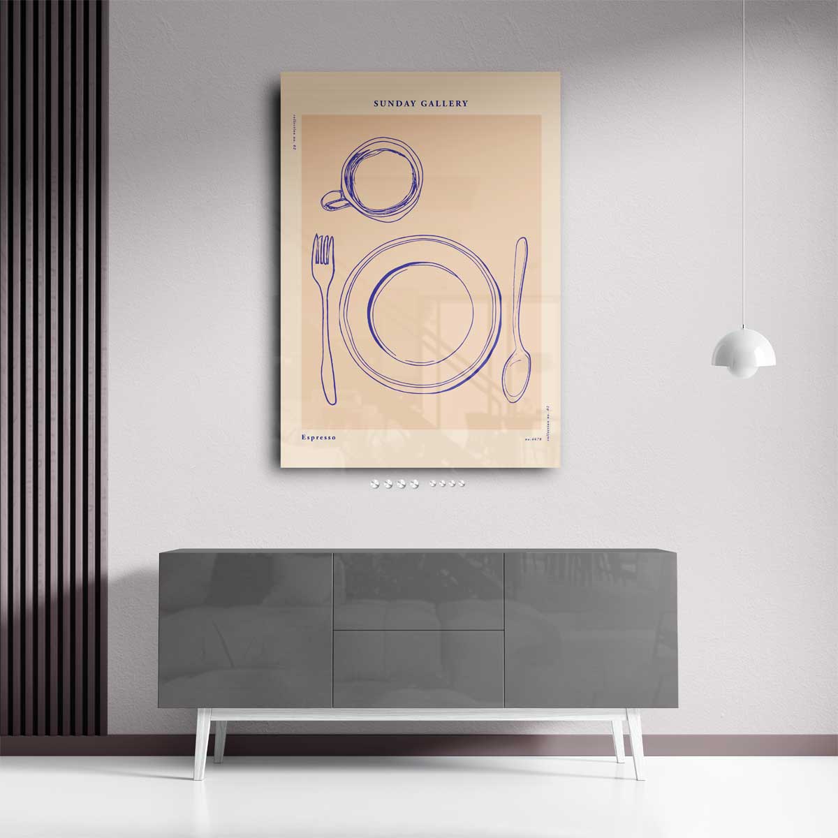 Minimalistisch Ontbijt Kunstwerk-canvas-dibond-plexiglas-wanddecoratie-WallArtistic