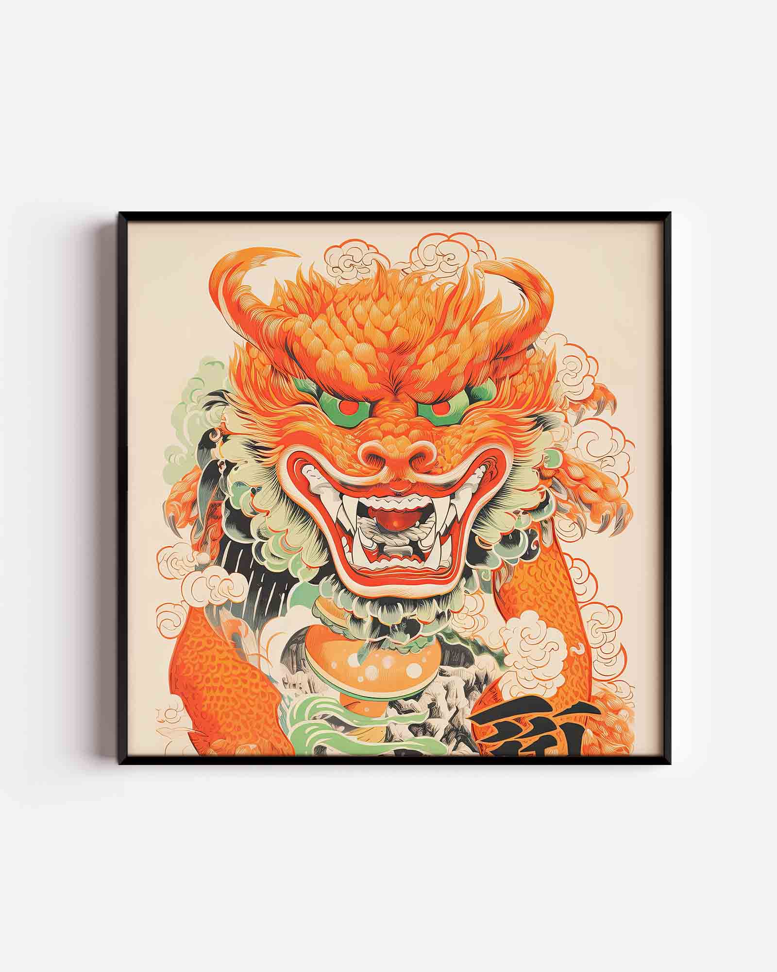 Draak met wolken Poster