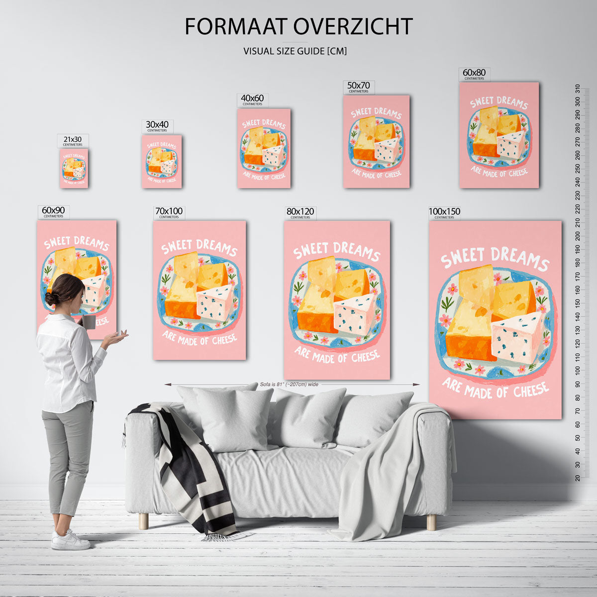 Kaas op bord Poster