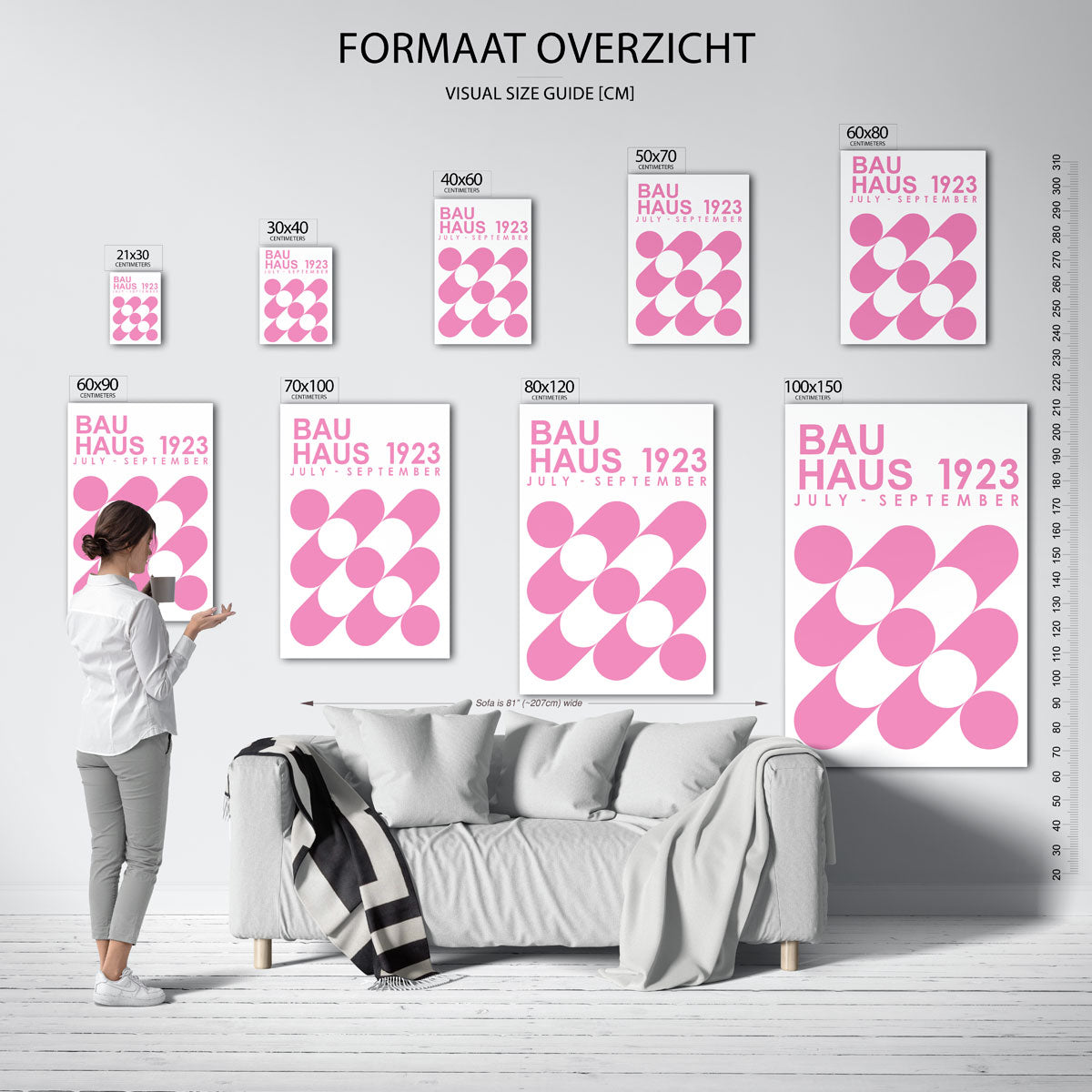 Roze cirkelpatronen Poster