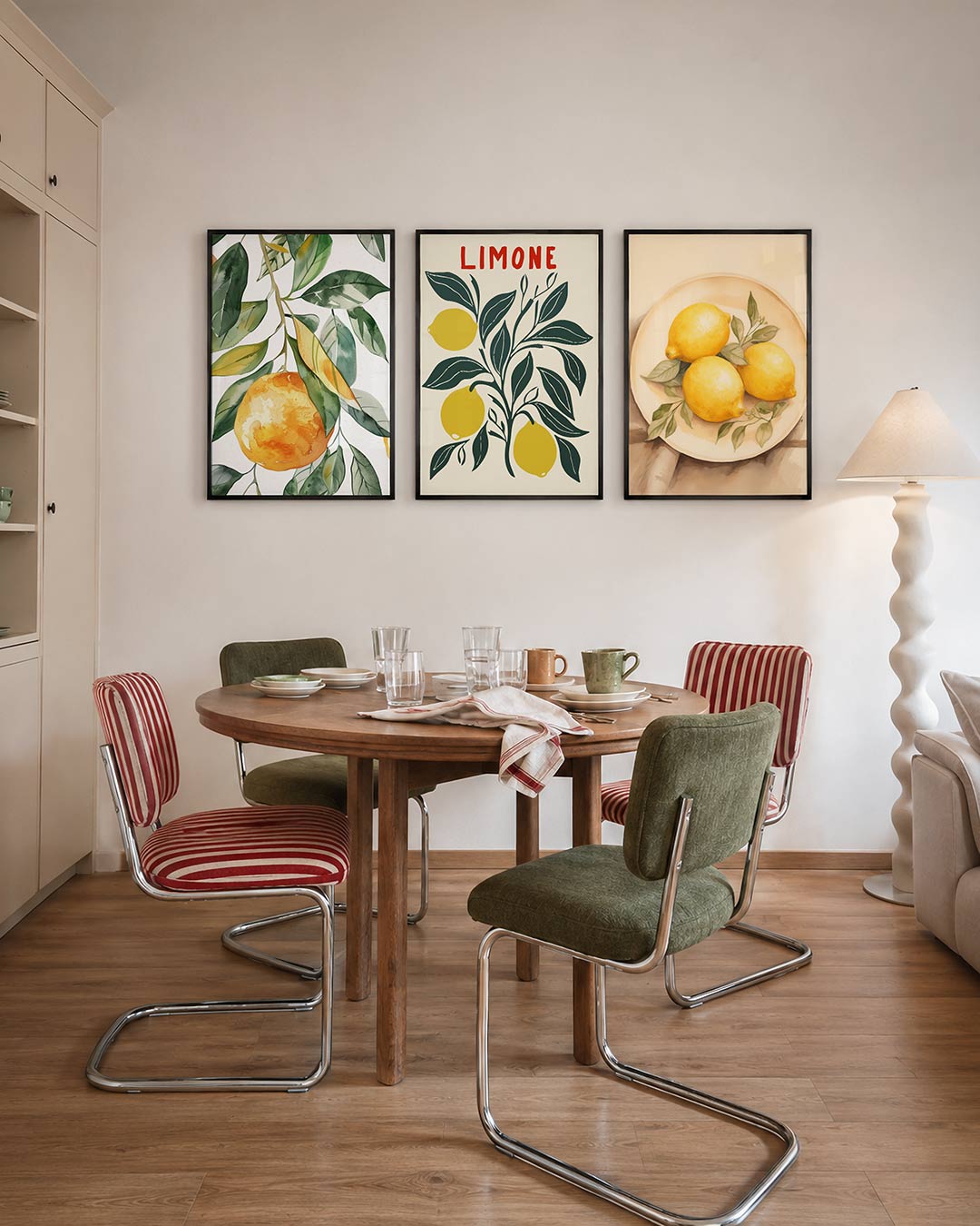 Vruchten en bladeren Posterset